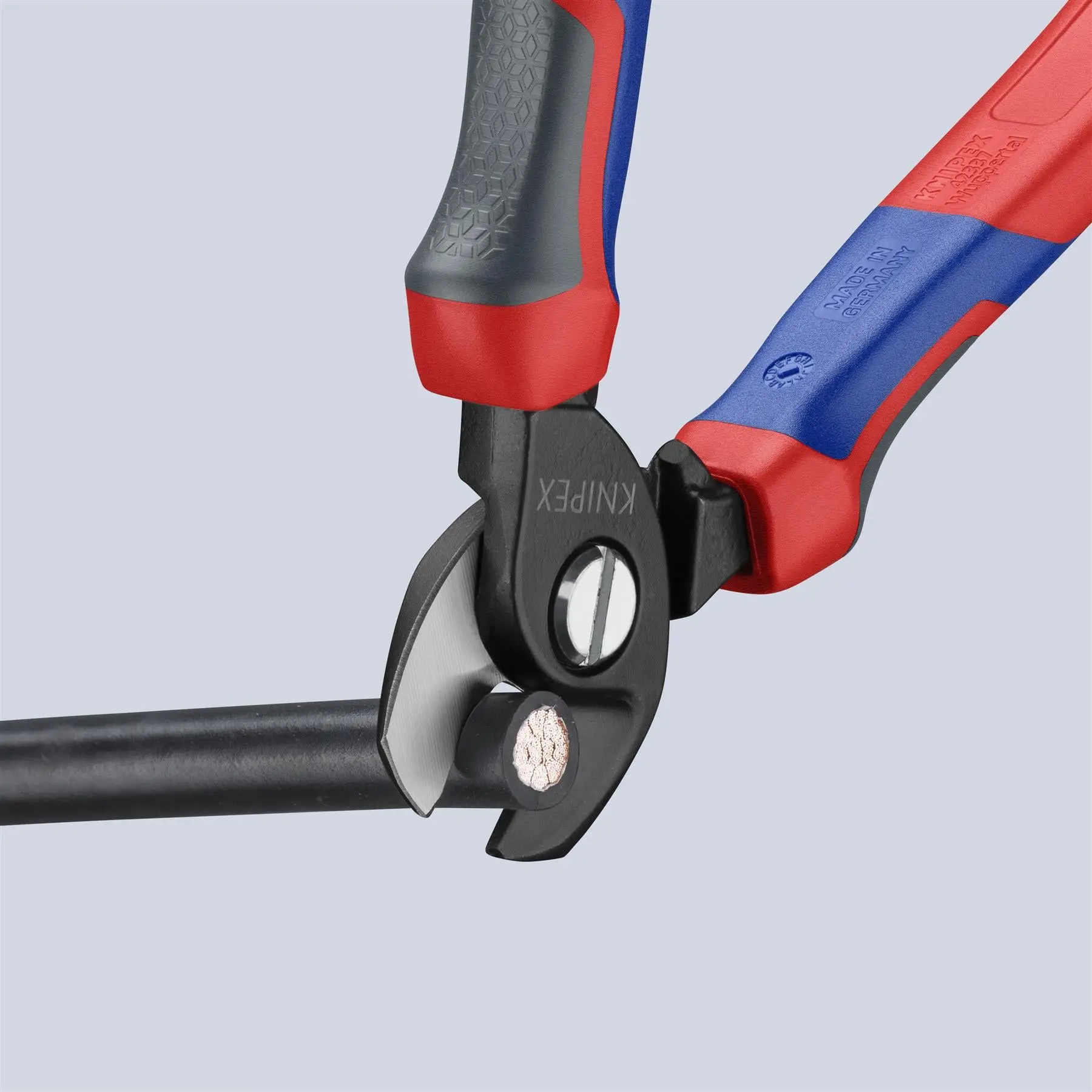 KNIPEX Cable Shears Cutting Pliers Cuts Cable up to 15mm Diameter 165mm with Comfort Handles 95 12 165 - Image 5