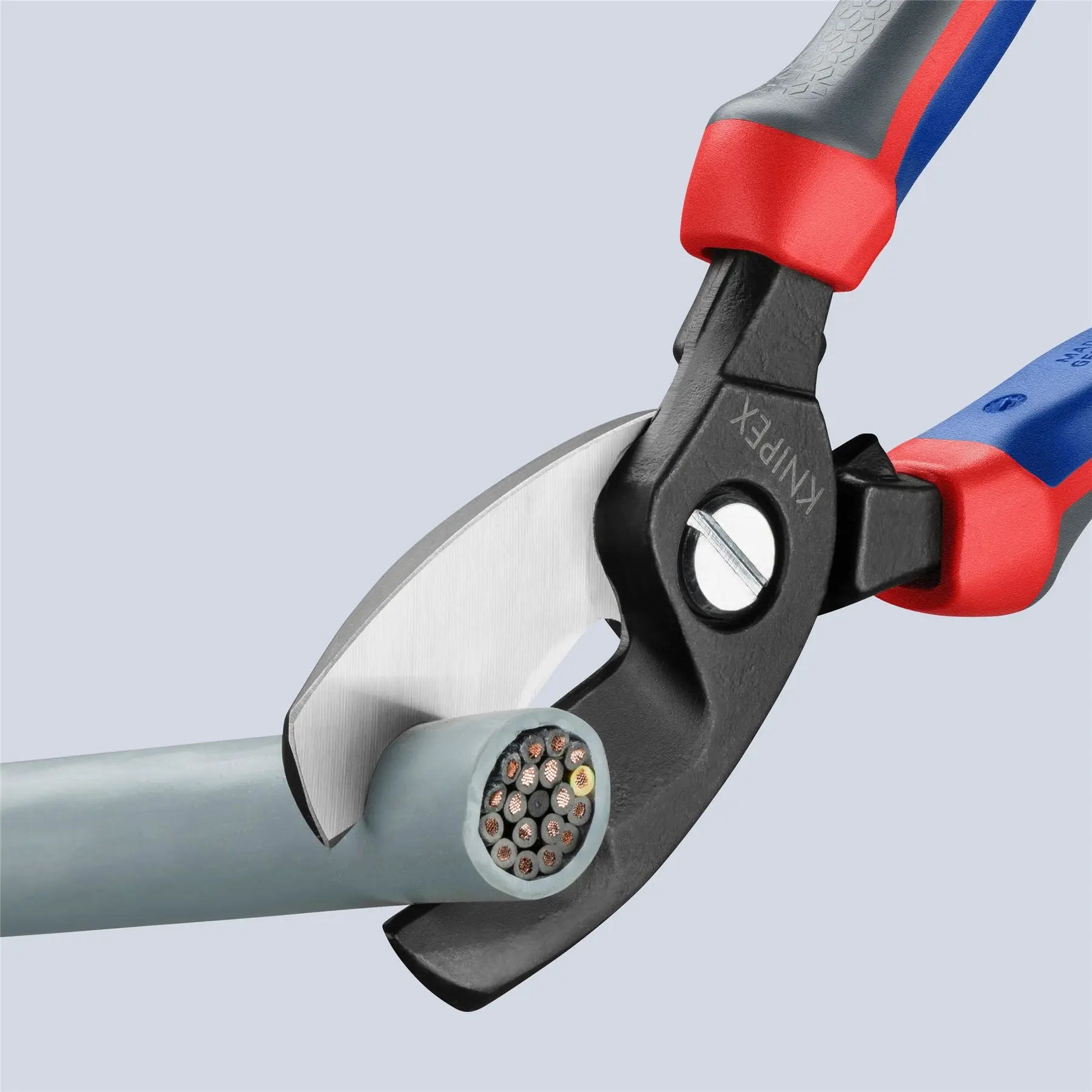 KNIPEX Cable Shears Twin Cutting Edge 200mm with Comfort Handles 95 12 200 - Image 3