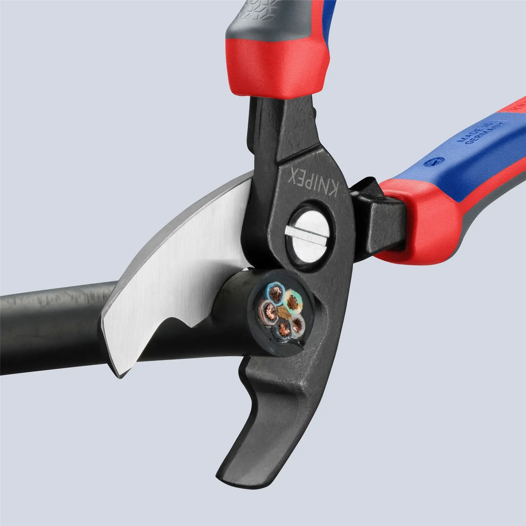 KNIPEX Cable Shears Twin Cutting Edge 200mm with Comfort Handles 95 12 200 - Image 4