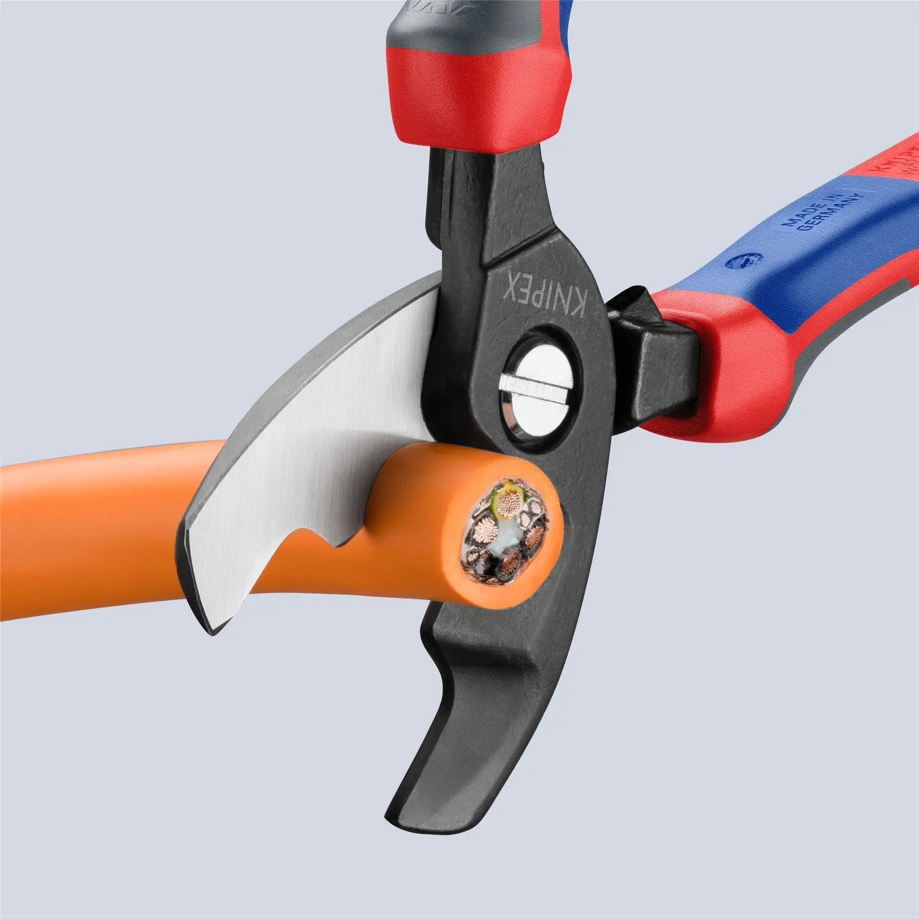 KNIPEX Cable Shears Twin Cutting Edge 200mm with Comfort Handles 95 12 200 - Image 6