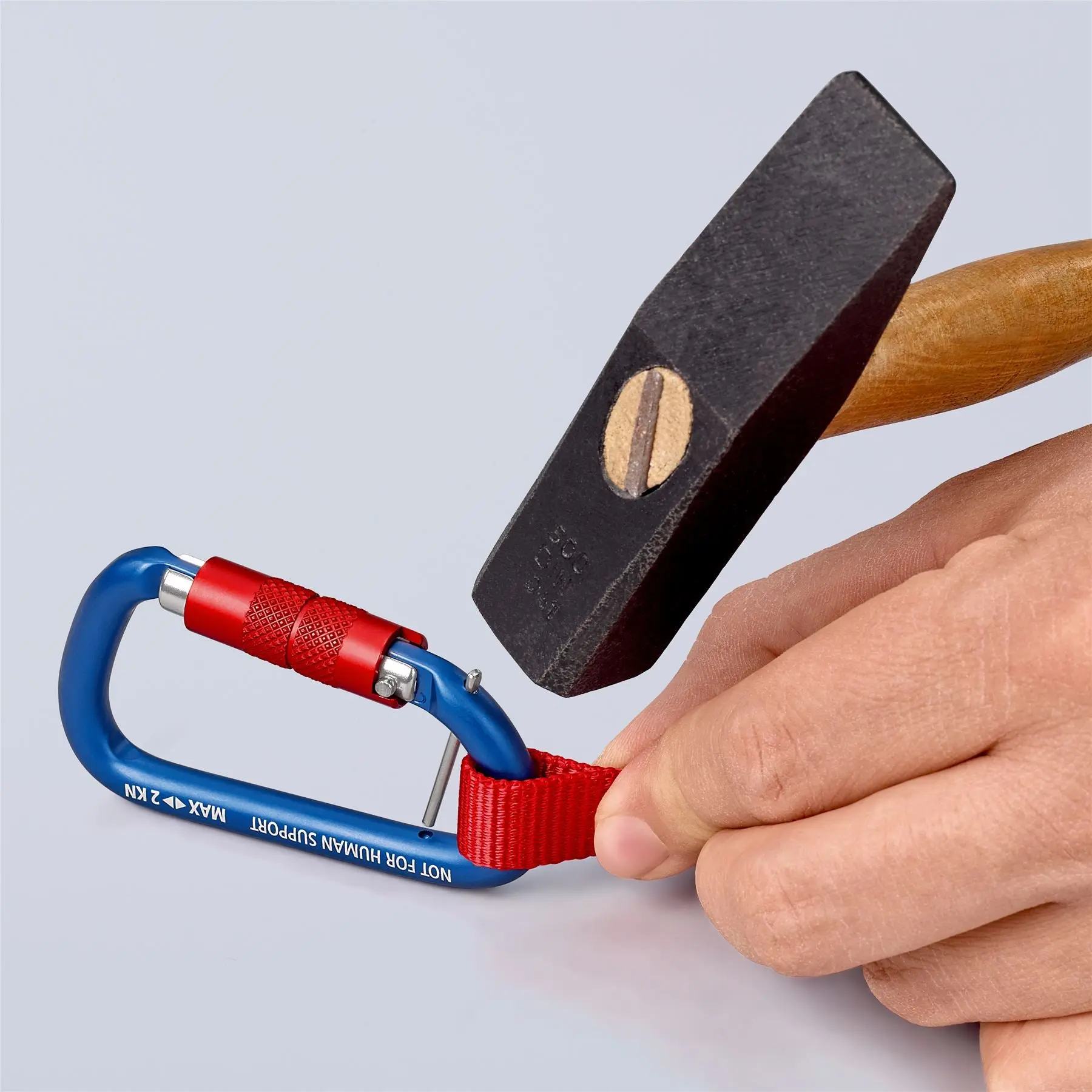 Knipex Carabiner Tool Tether 2 Pieces Working at Height 2 KN Load Capacity 00 50 03 T BK - Image 3