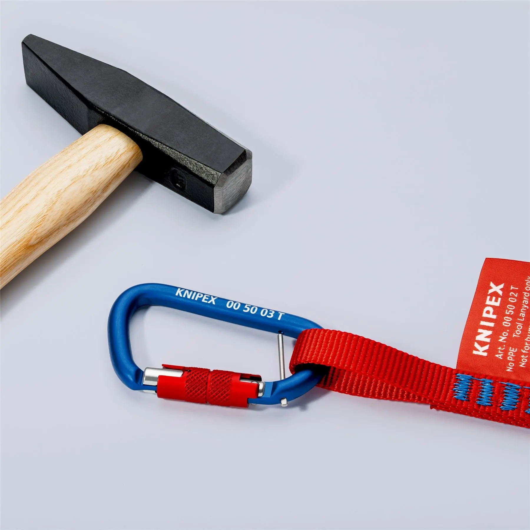 Knipex Carabiner Tool Tether 2 Pieces Working at Height 2 KN Load Capacity 00 50 03 T BK - Image 4