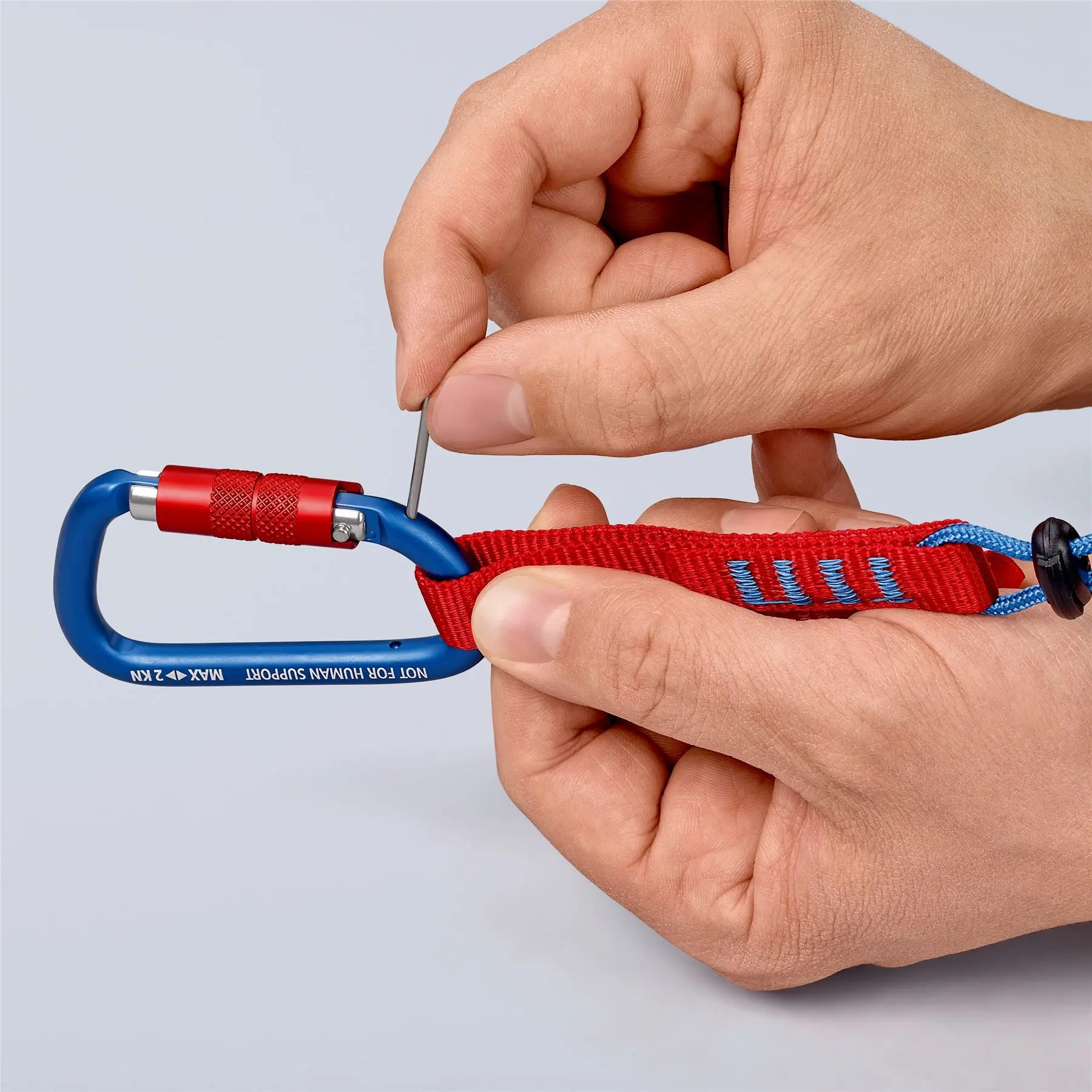Knipex Carabiner Tool Tether 2 Pieces Working at Height 2 KN Load Capacity 00 50 03 T BK - Image 9