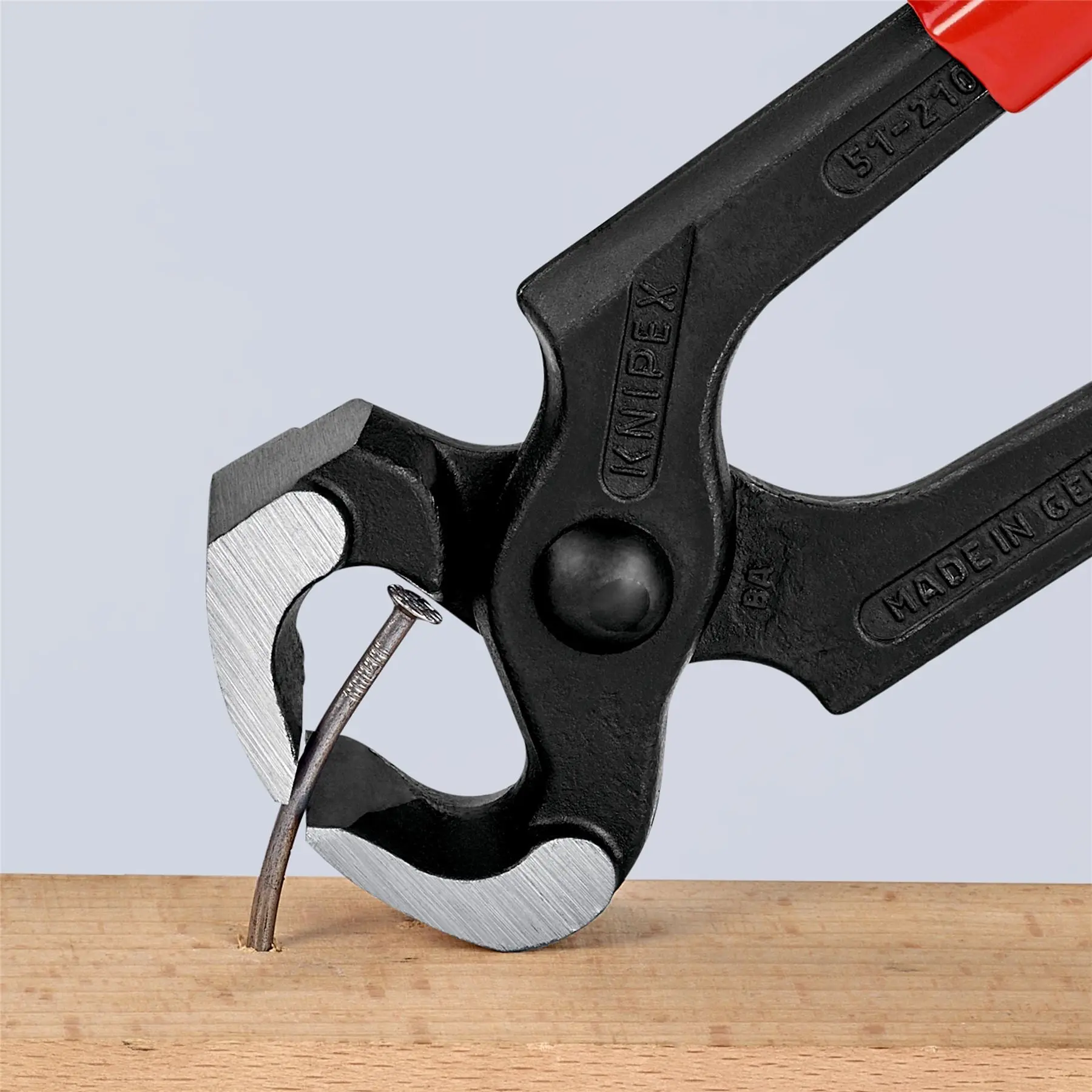 KNIPEX Carpenters Pincers Hammerhead Style 210mm Plastic Coated Handles 51 01 210 - Image 4