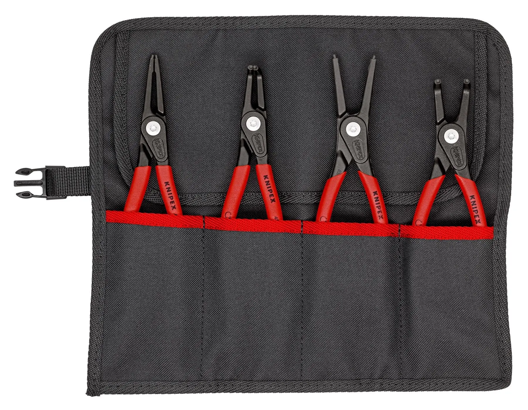 KNIPEX Circlip Plier Set 4 Pieces in Tool Roll Internal External 00 19 57 V01
