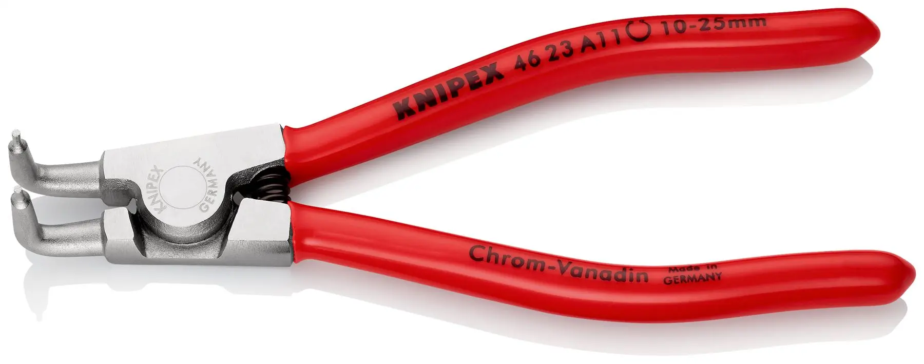 KNIPEX Circlip Pliers for External Circlips on Shafts 125mm 1.3mm Diameter Tips 46 23 A11 - Image 2