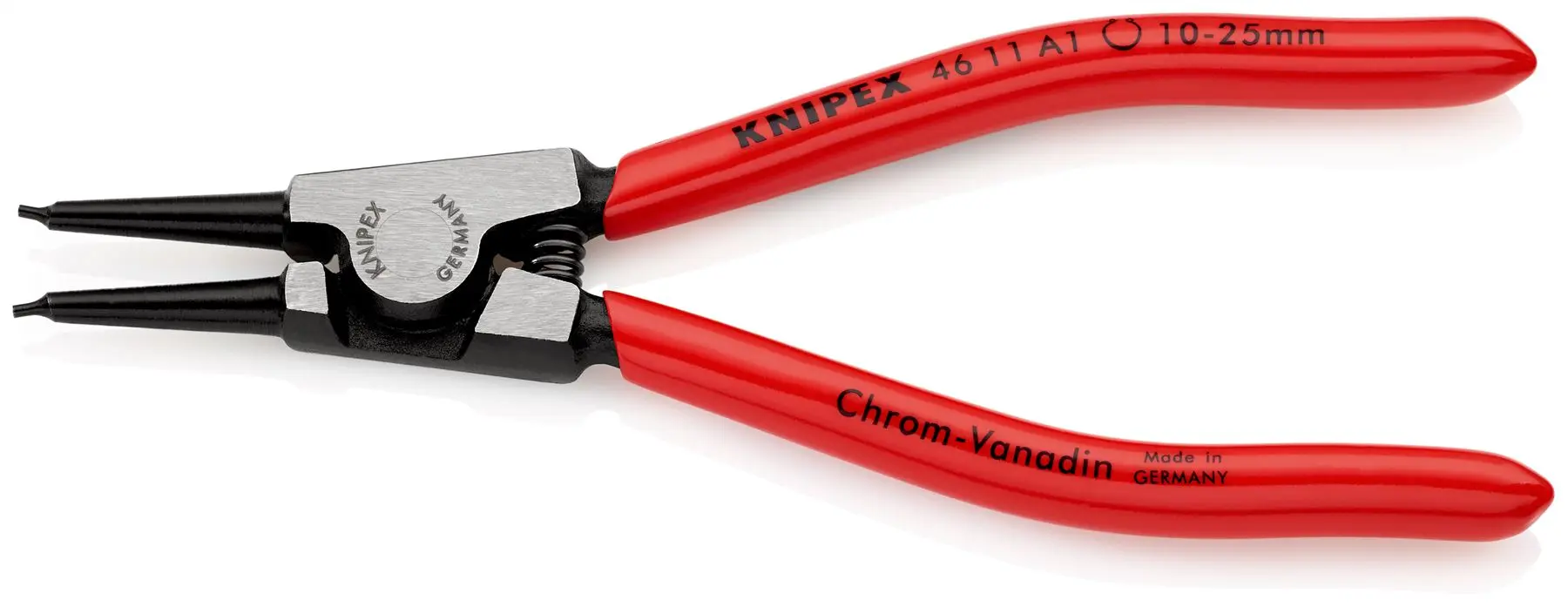 KNIPEX Circlip Pliers for External Circlips on Shafts 140mm 1.3mm Diameter Tips 46 11 A1 - Image 2