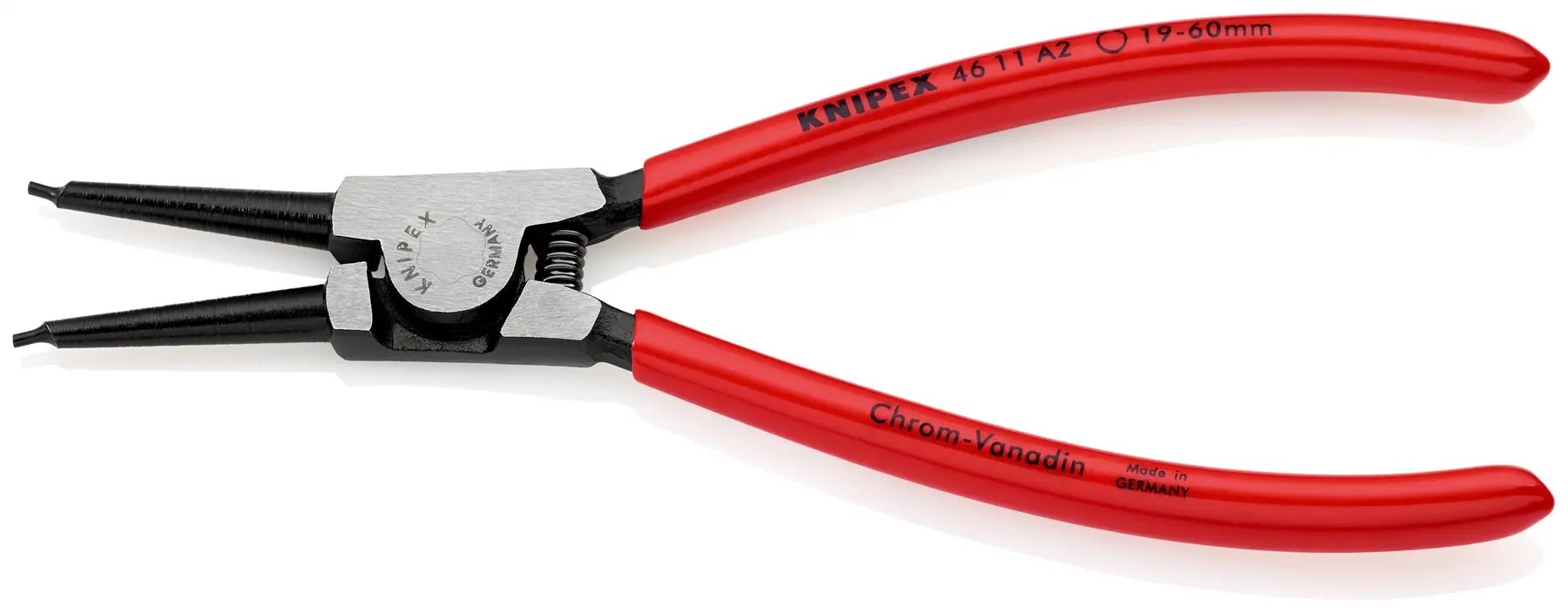 KNIPEX Circlip Pliers for External Circlips on Shafts 180mm 1.8mm Diameter Tips 46 11 A2 - Image 2
