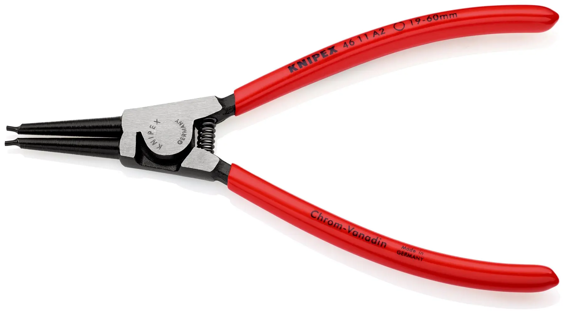 KNIPEX Circlip Pliers for External Circlips on Shafts 180mm 1.8mm Diameter Tips 46 11 A2 SB