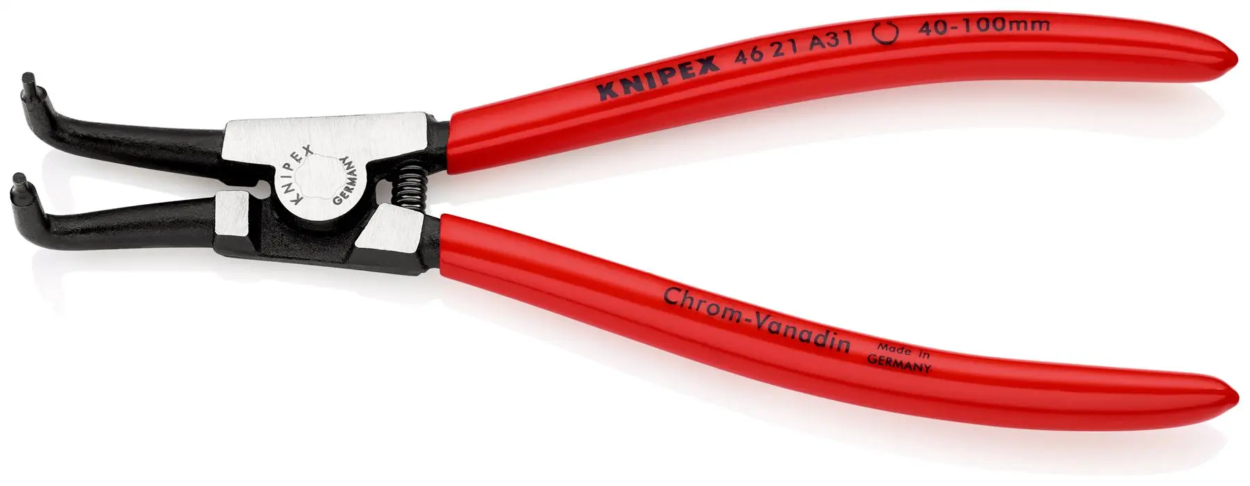 KNIPEX Circlip Pliers for External Circlips on Shafts 200mm 2.3mm Diameter Tips 46 21 A31 SB - Image 2