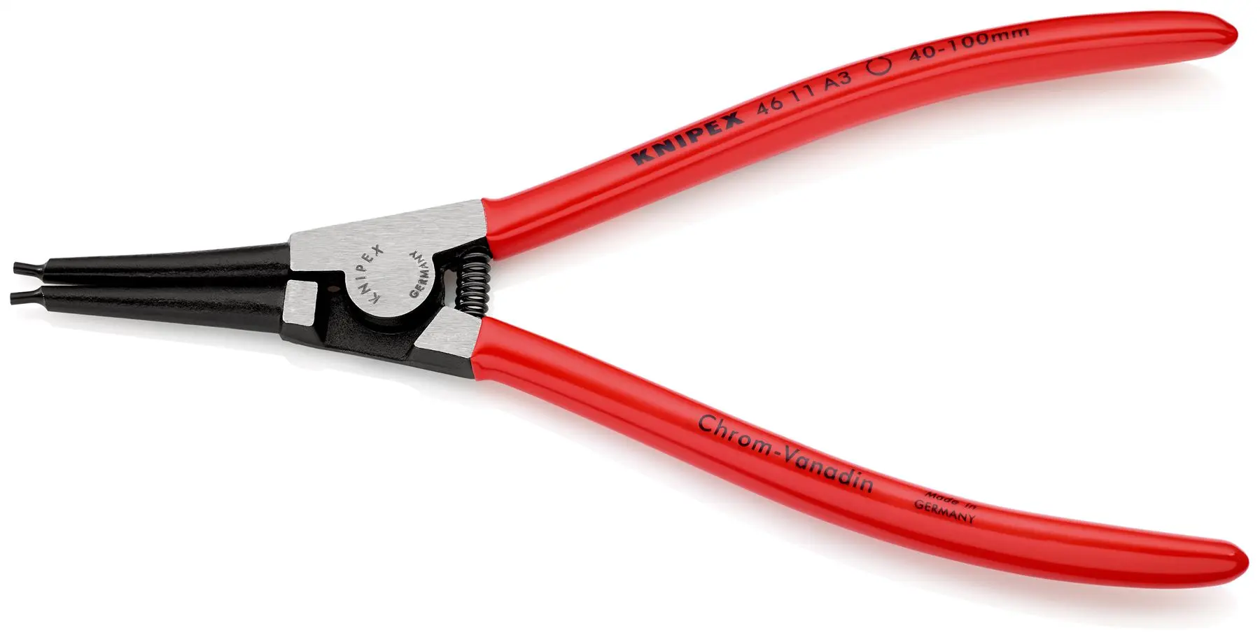 KNIPEX Circlip Pliers for External Circlips on Shafts 210mm 2.3mm Diameter Tips 46 11 A3 SB