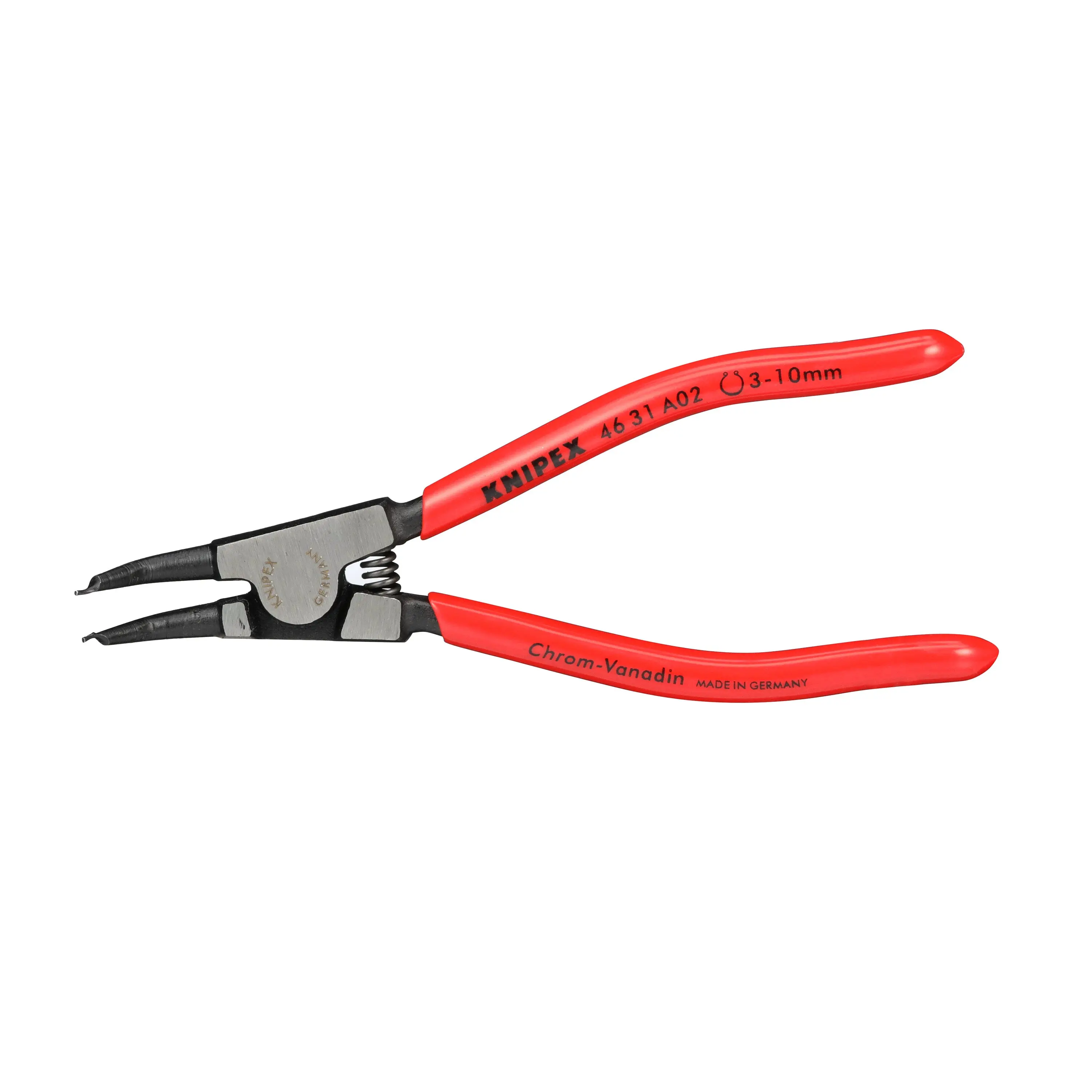 KNIPEX Circlip Pliers for External Circlips on Shafts 45° Angled 130mm 0.9mm Diameter Tips 46 31 A02 - Image 3