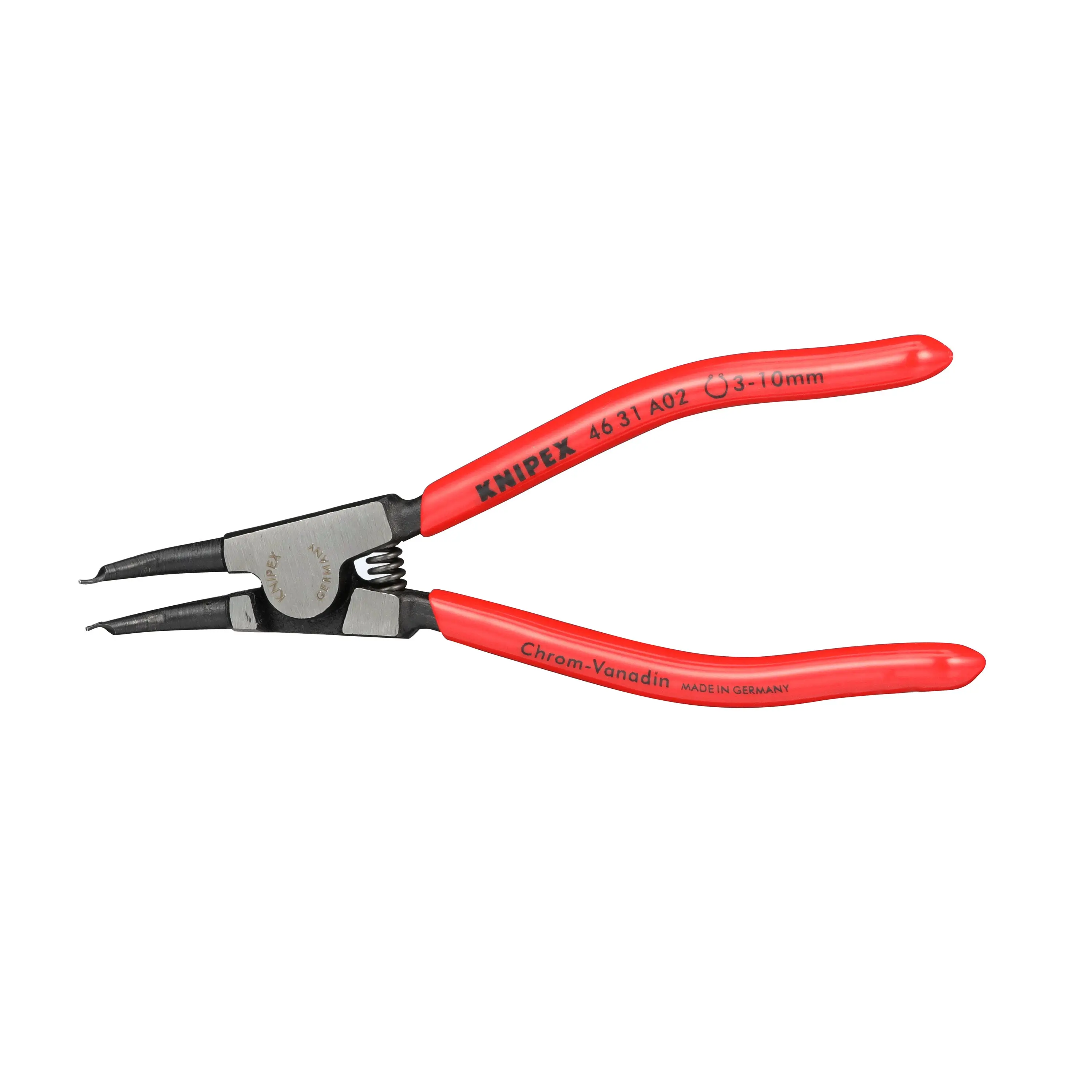 KNIPEX Circlip Pliers for External Circlips on Shafts 45° Angled 130mm 0.9mm Diameter Tips 46 31 A02 - Image 4