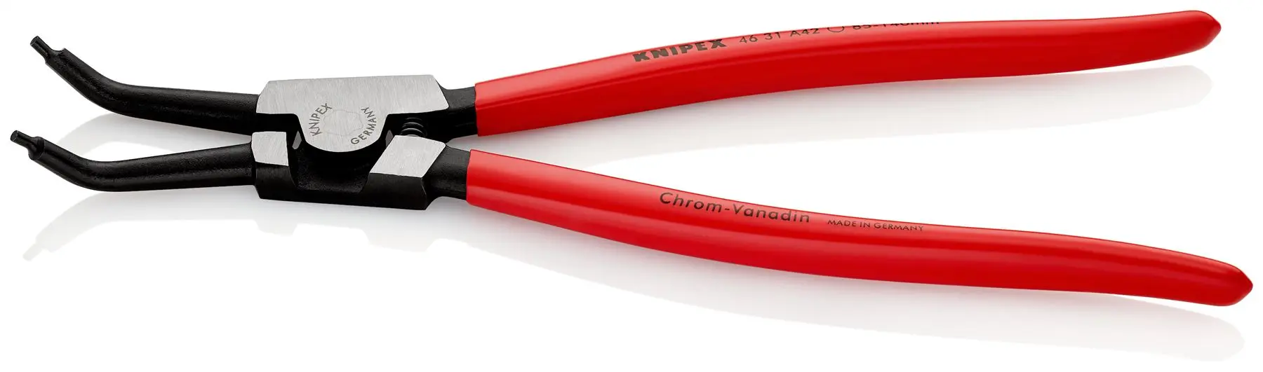 KNIPEX Circlip Pliers for External Circlips on Shafts 45° Angled 310mm 3.2mm Diameter Tips 46 31 A42 - Image 2