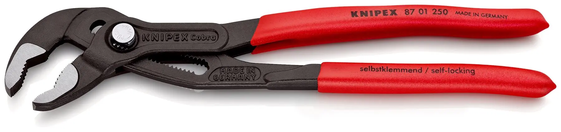 KNIPEX Cobra High Tech Water Pump Pliers 250mm Plastic Coated Handles Non Slip 87 01 250 SB - Image 2