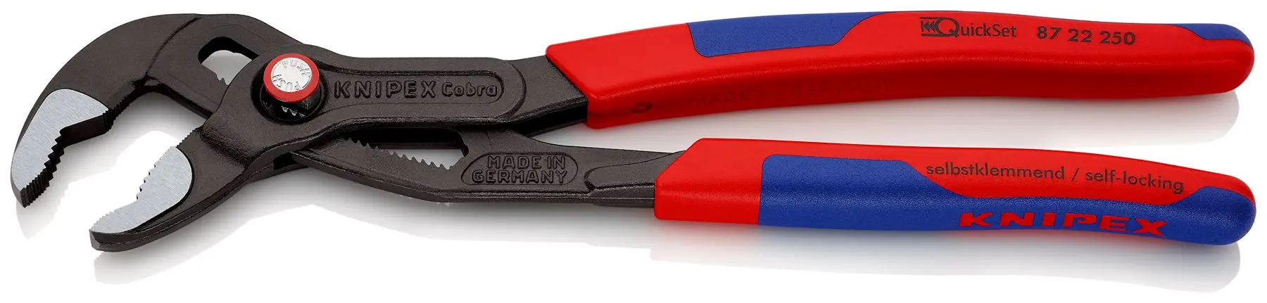 Knipex Cobra Quick Set High Tech Water Pump Pliers Multi Component Grips 87 22 250 - Image 3