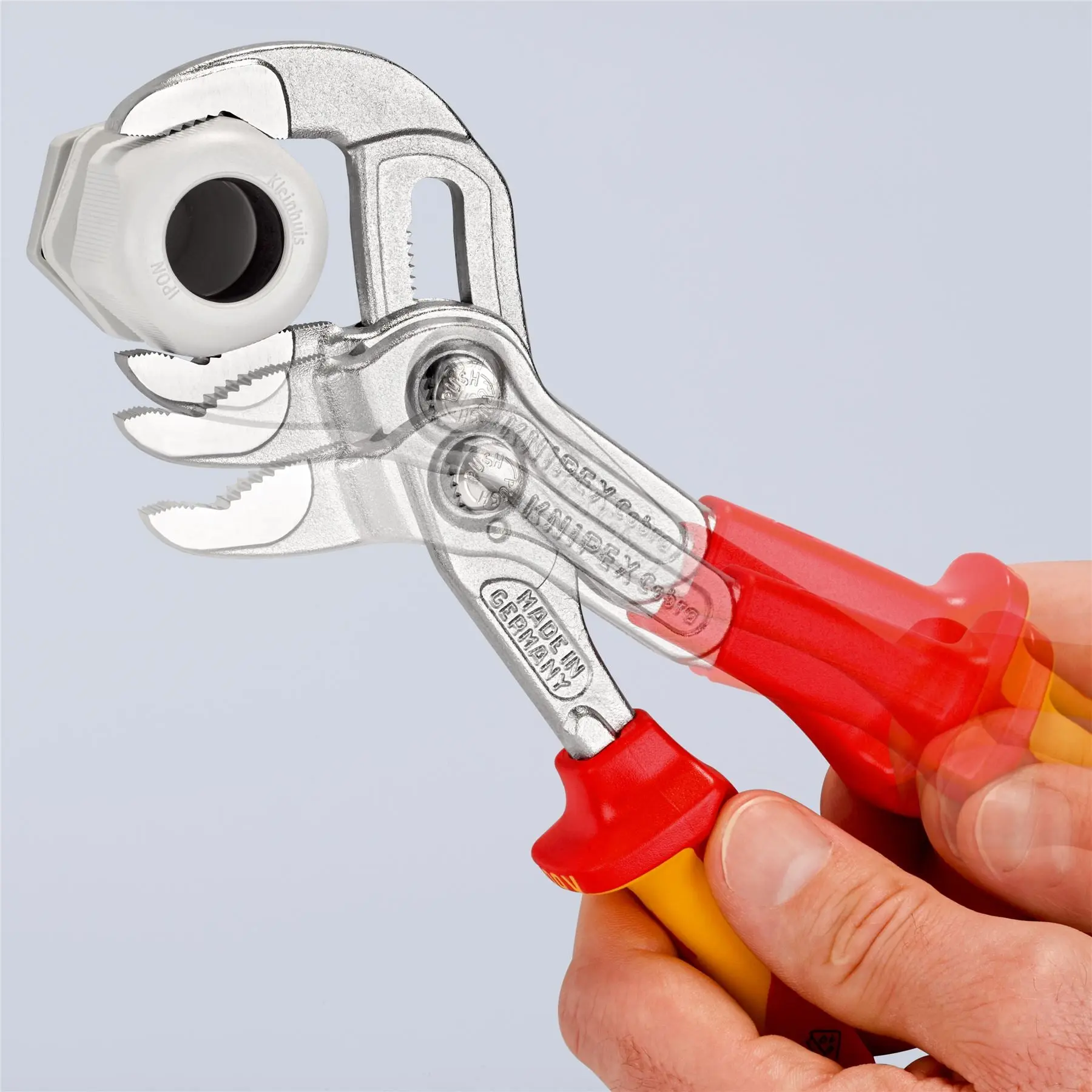 KNIPEX Cobra QuickSet High Tech Water Pump Pliers 250mm Chrome VDE Multi Component Grips 87 26 250 SB - Image 3