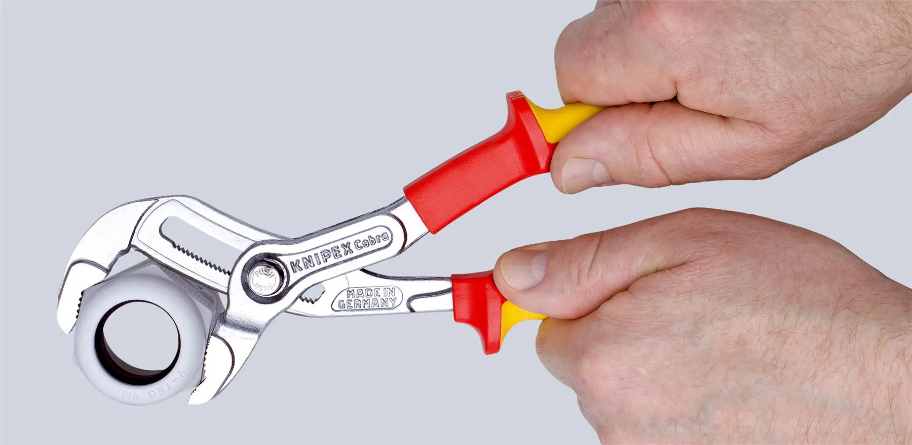 KNIPEX Cobra QuickSet High Tech Water Pump Pliers 250mm Chrome VDE Multi Component Grips 87 26 250 SB - Image 5