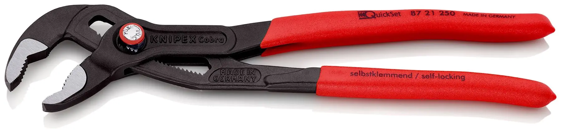 KNIPEX Cobra QuickSet High Tech Water Pump Pliers 250mm Plastic Coated Handles Non Slip 87 21 250 SB - Image 2
