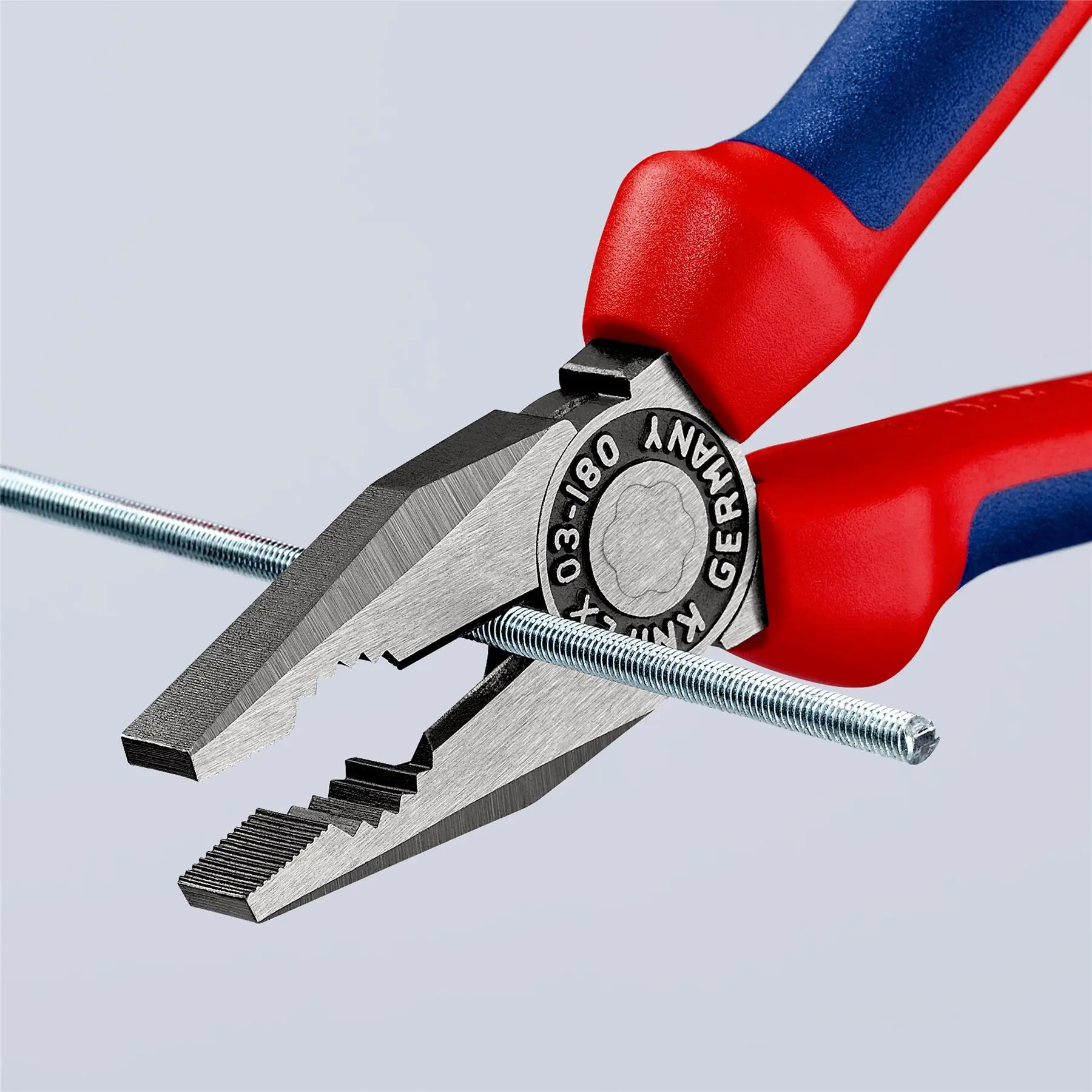 KNIPEX Combination Pliers 180mm Multi Component Grips 03 02 180 SB - Image 12