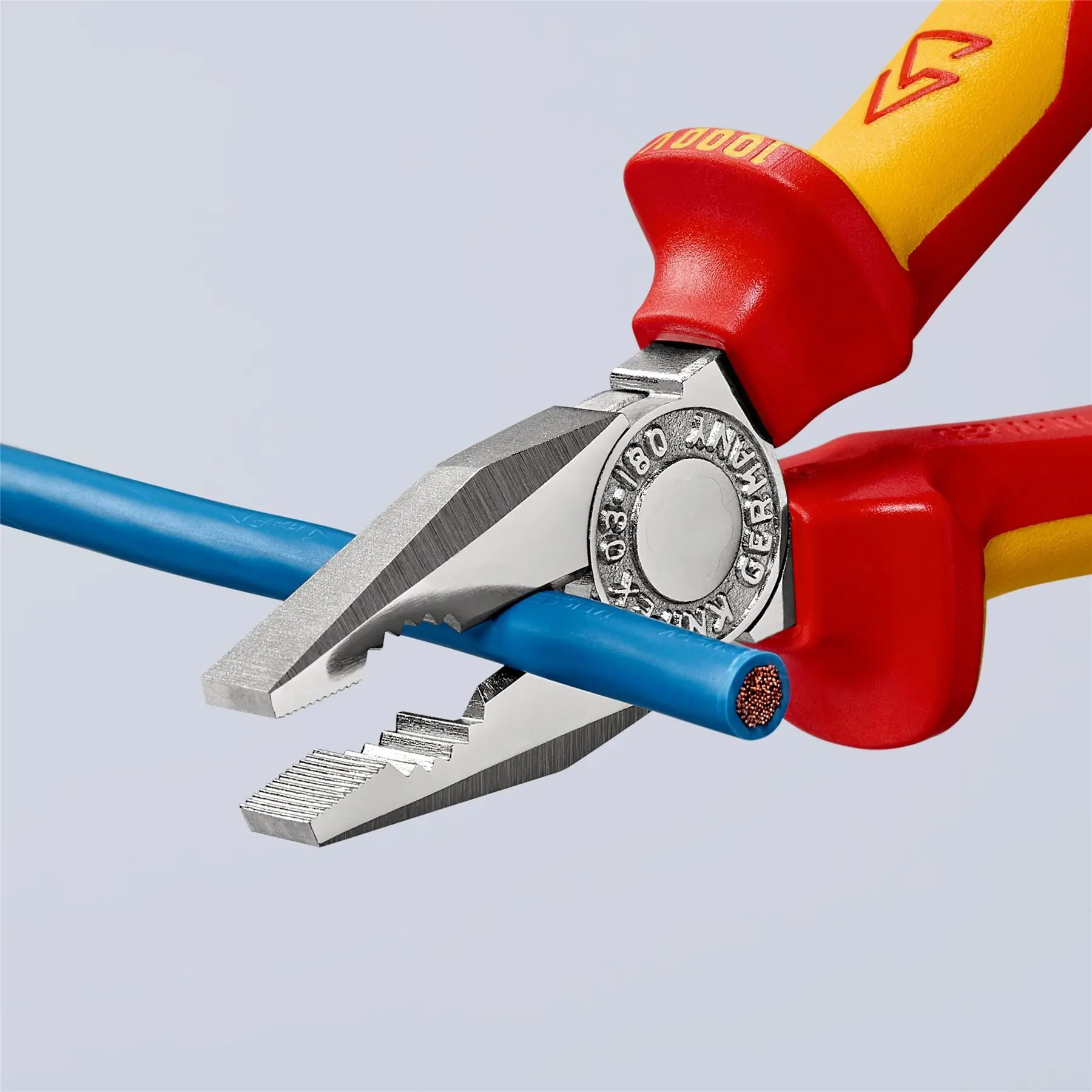KNIPEX Combination Pliers 180mm VDE Chrome Multi Component Grips 03 06 180 SB - Image 4