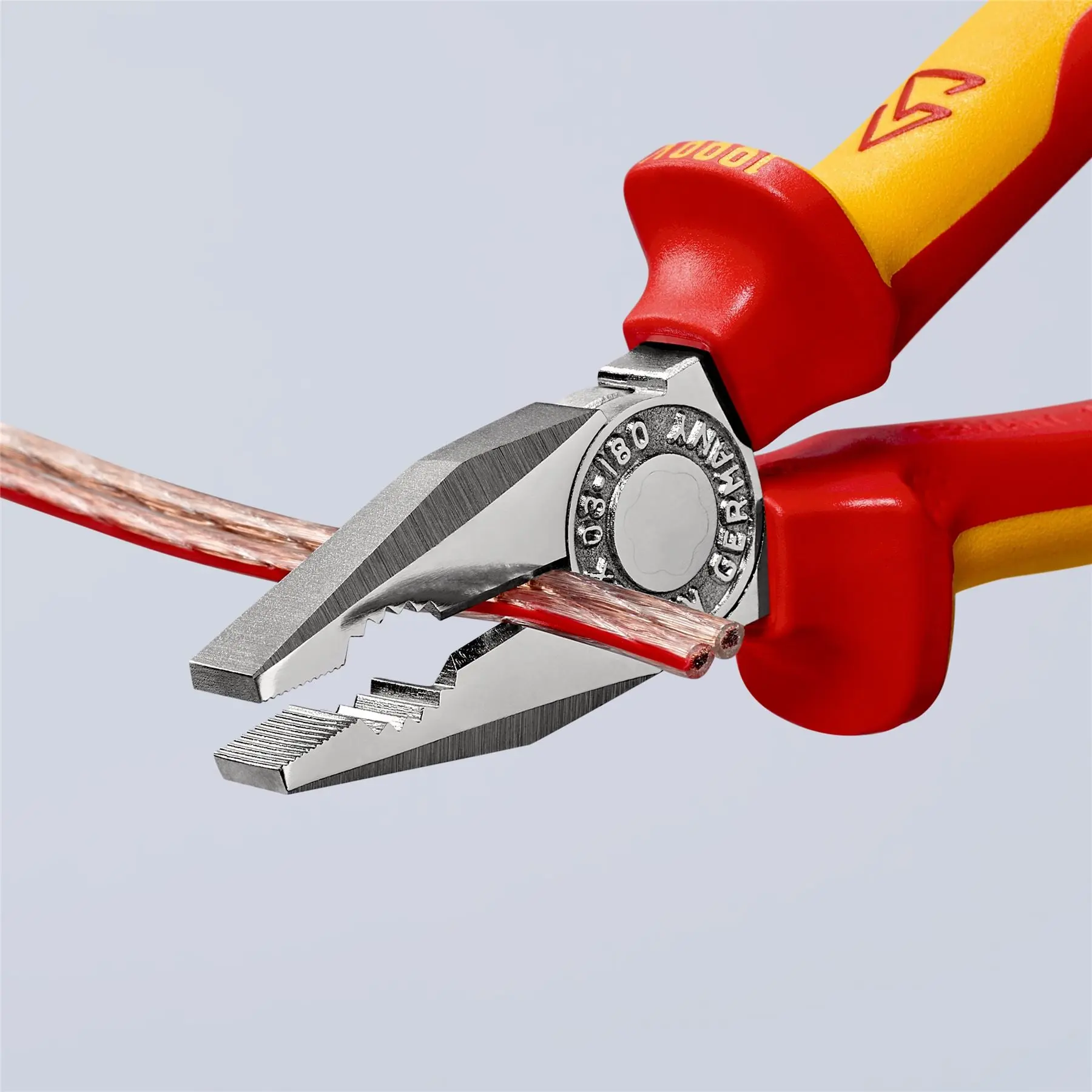 KNIPEX Combination Pliers 180mm VDE Chrome Multi Component Grips 03 06 180 SB - Image 5
