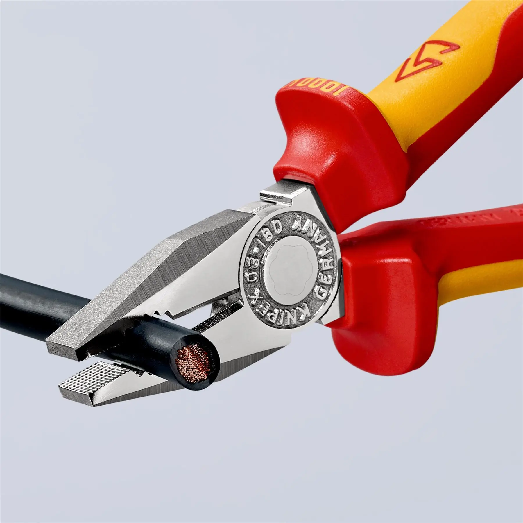KNIPEX Combination Pliers 180mm VDE Chrome Multi Component Grips 03 06 180 SB - Image 7
