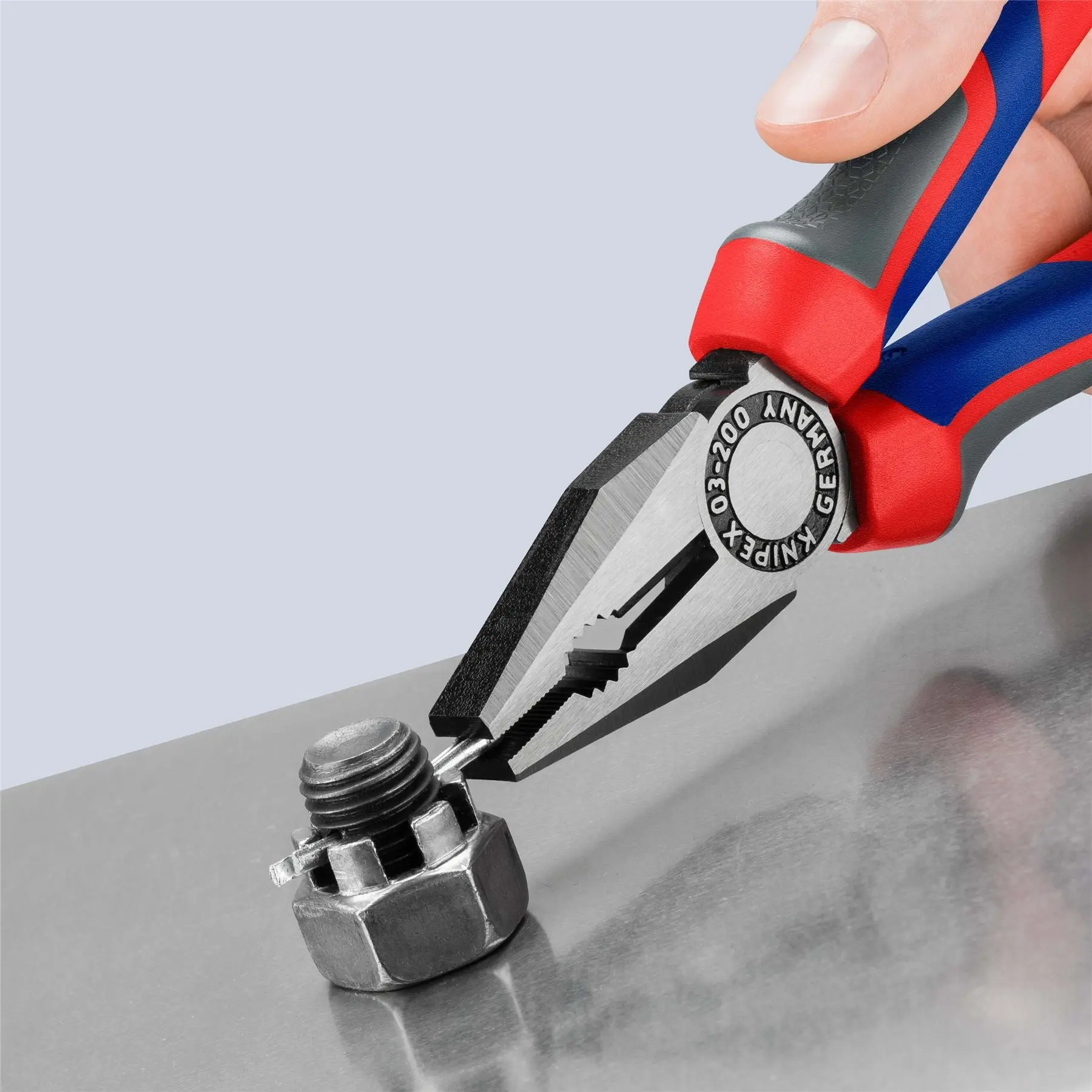 KNIPEX Combination Pliers 200mm with Comfort Handles 03 02 200 SB - Image 4