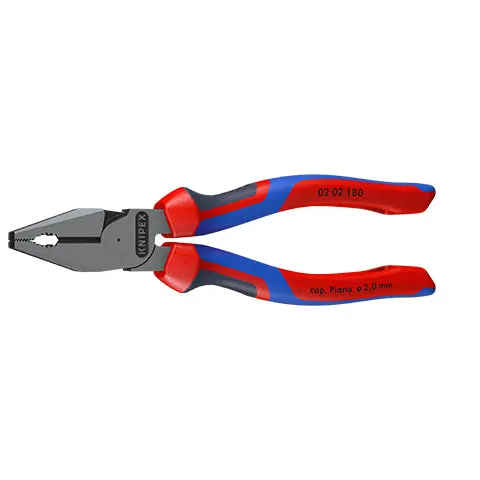 KNIPEX Combination Pliers High Leverage 180mm with Comfort Handles 02 02 180 - Image 36