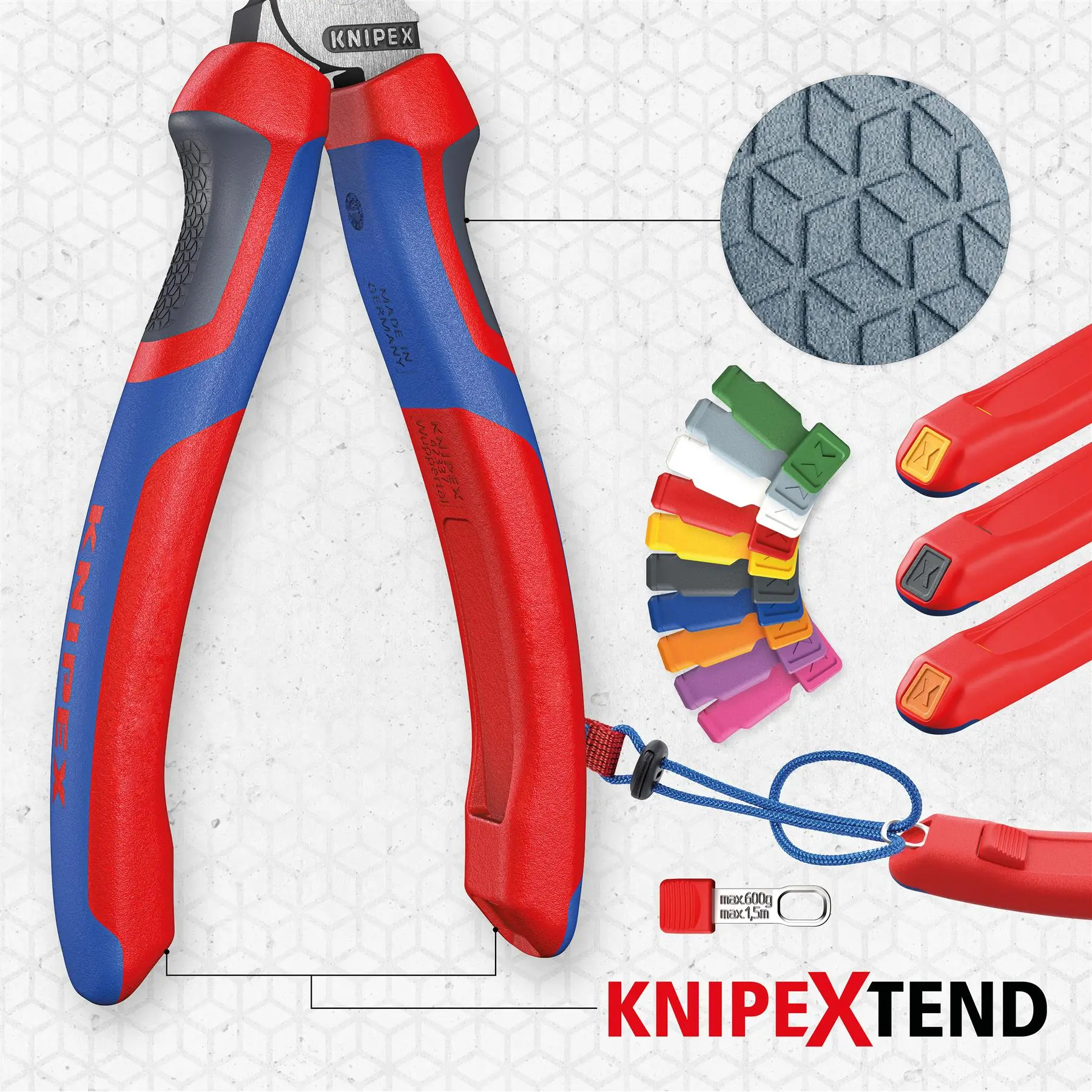 KNIPEX Combination Pliers High Leverage 180mm with Comfort Handles 02 02 180 - Image 7