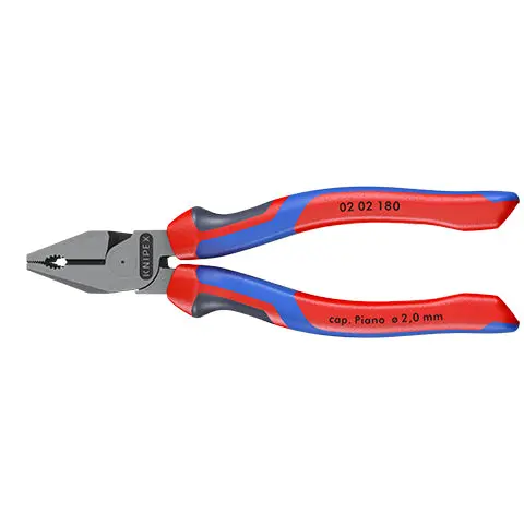 KNIPEX Combination Pliers High Leverage 180mm with Comfort Handles 02 02 180 - Image 9