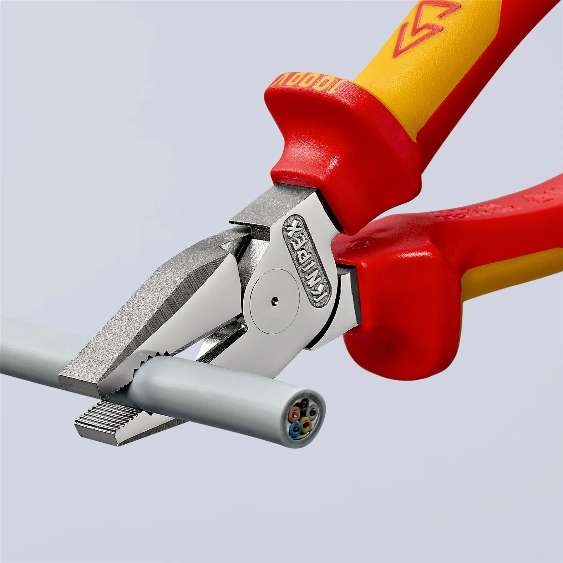 KNIPEX Combination Pliers High Leverage 200mm VDE Multi Component Grips 02 06 200 SB - Image 4