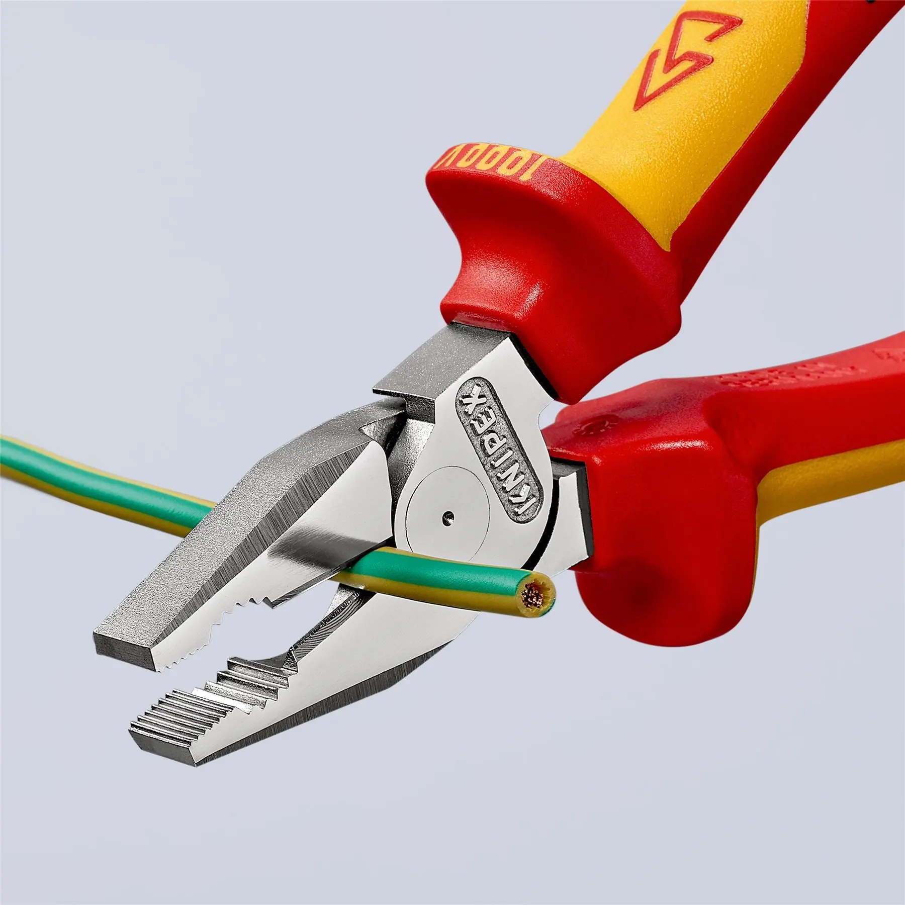 KNIPEX Combination Pliers High Leverage 200mm VDE Multi Component Grips 02 06 200 SB - Image 5