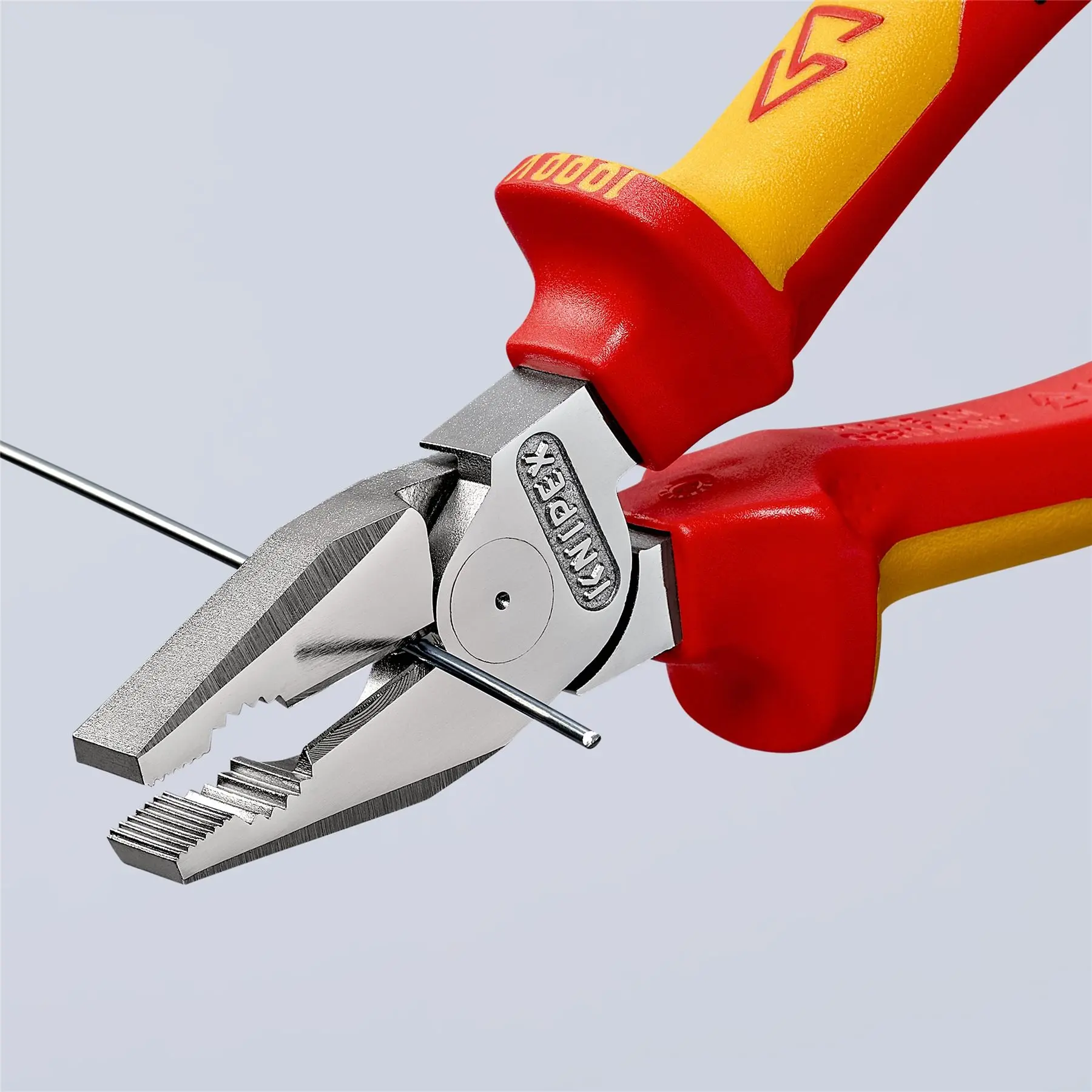 KNIPEX Combination Pliers High Leverage 200mm VDE Multi Component Grips 02 06 200 SB - Image 6
