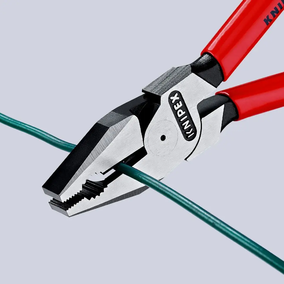 KNIPEX Combination Pliers High Leverage 225mm with Comfort Handles 02 02 225 - Image 3