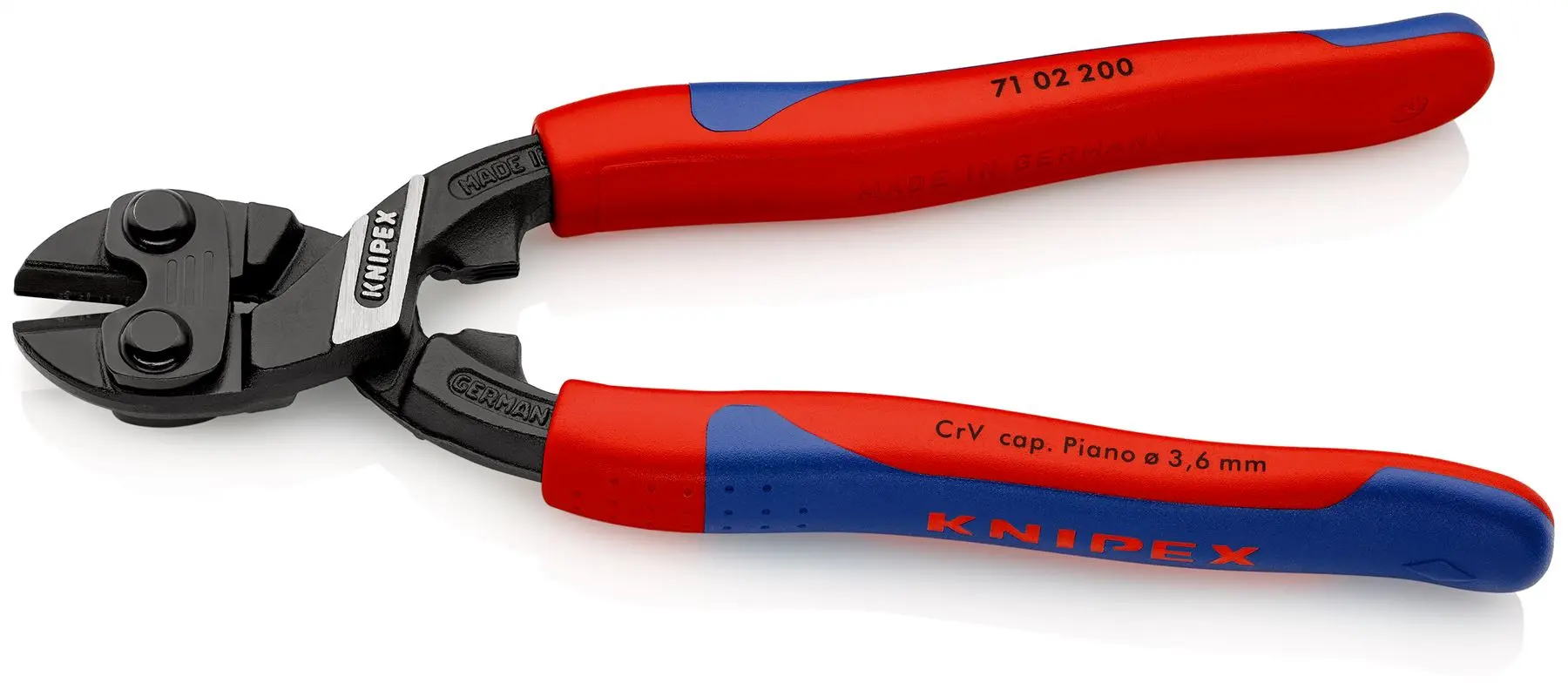 KNIPEX Compact Bolt Cutters CoBolt Cutting Pliers 200mm Multi Component Grips 71 02 200 - Image 2