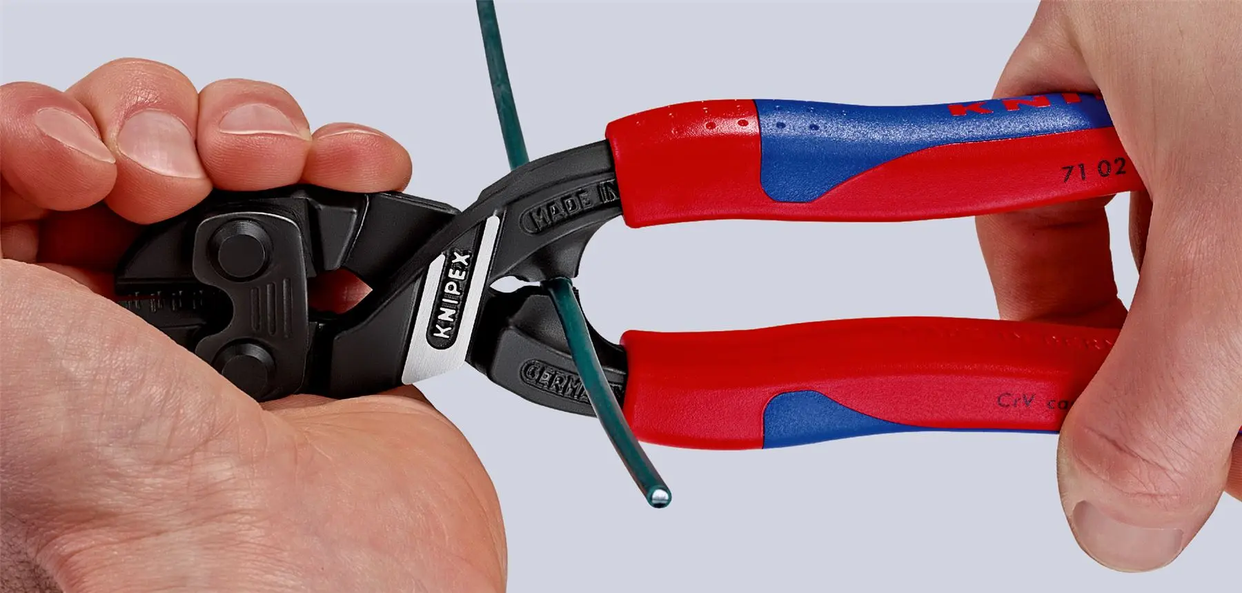 KNIPEX Compact Bolt Cutters CoBolt Cutting Pliers 200mm Multi Component Grips 71 02 200 - Image 3