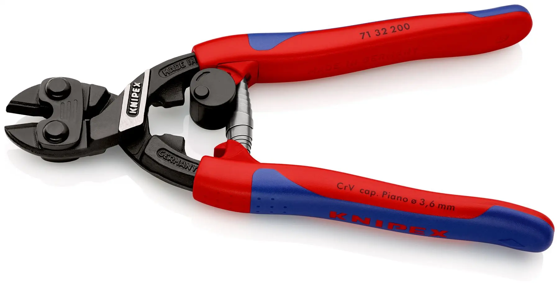 KNIPEX Compact Bolt Cutters CoBolt Cutting Pliers 200mm Multi Component Grips 71 32 200 - Image 2