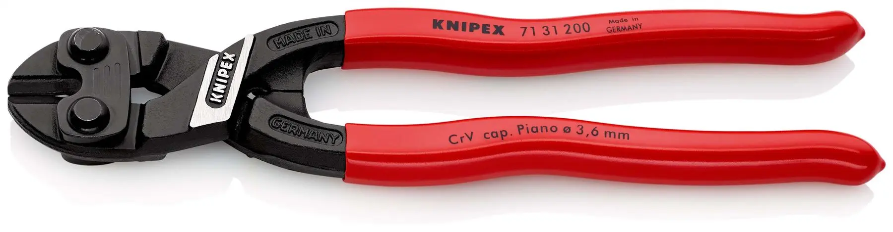 KNIPEX Compact Bolt Cutters CoBolt Cutting Pliers 200mm Plastic Coated Handles 71 31 200