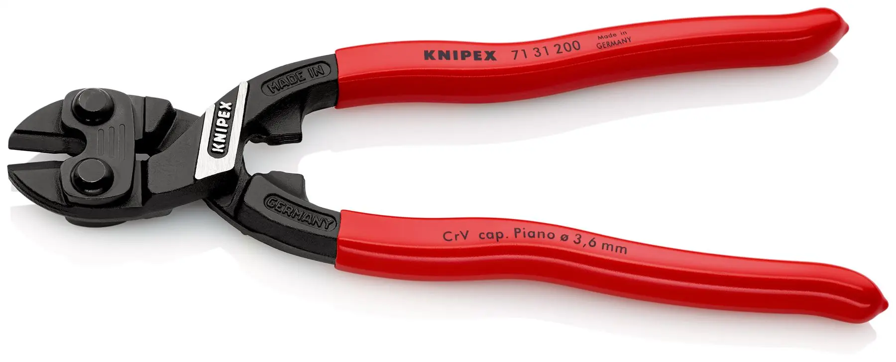 KNIPEX Compact Bolt Cutters CoBolt Cutting Pliers 200mm Plastic Coated Handles 71 31 200 SB - Image 2