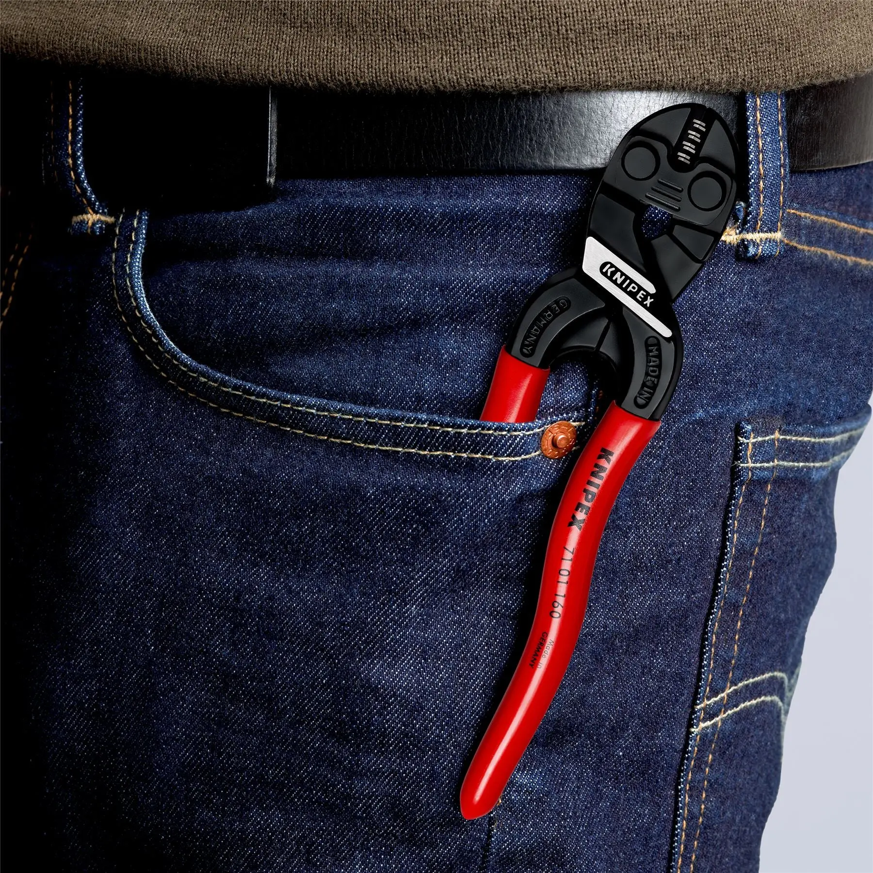 KNIPEX Compact Bolt Cutters CoBolt S Cutting Pliers 160mm Plastic Coated Handles 71 01 160 SB - Image 5