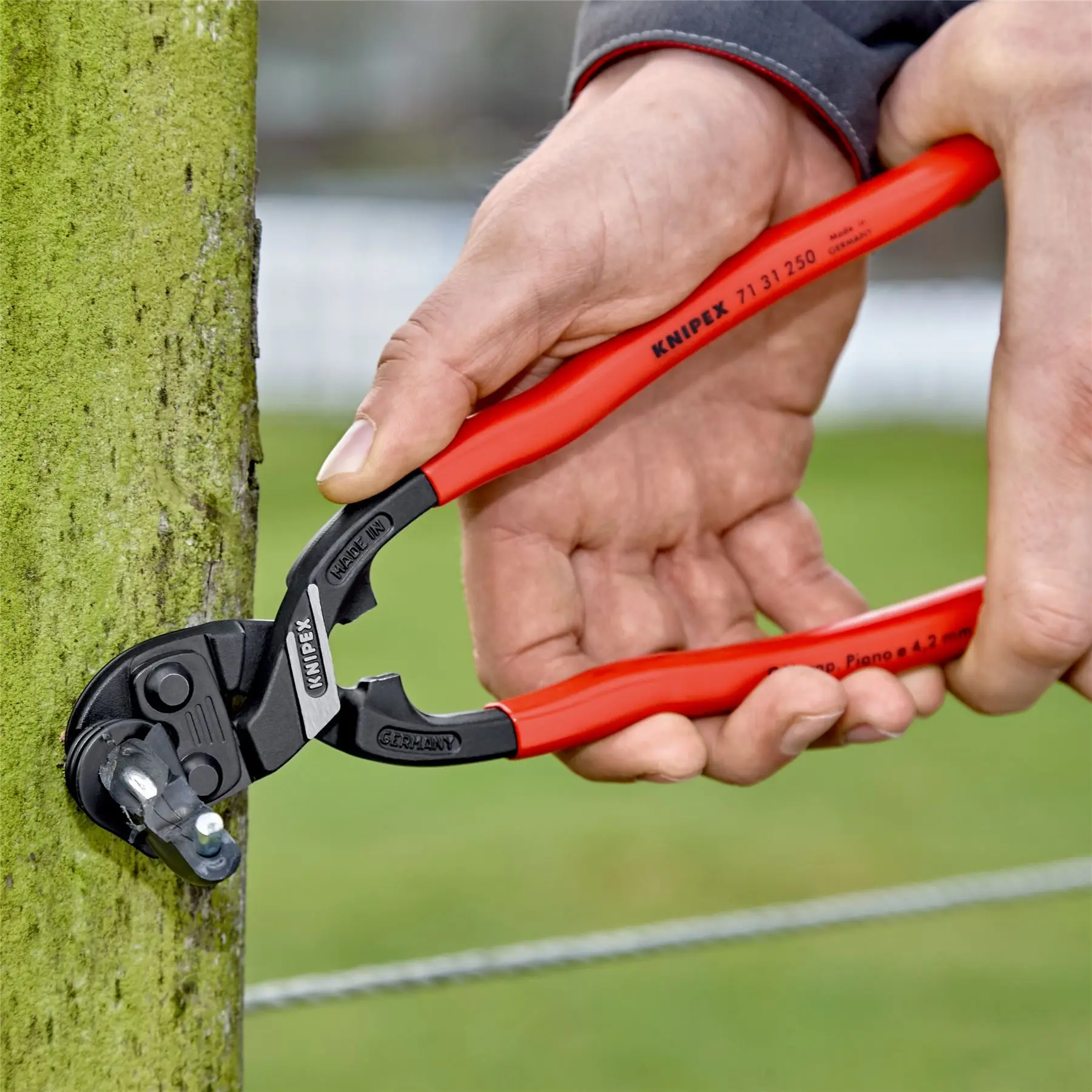 KNIPEX Compact Bolt Cutters CoBolt XL Cutting Pliers 250mm Plastic Coated Handles 71 31 250 - Image 3