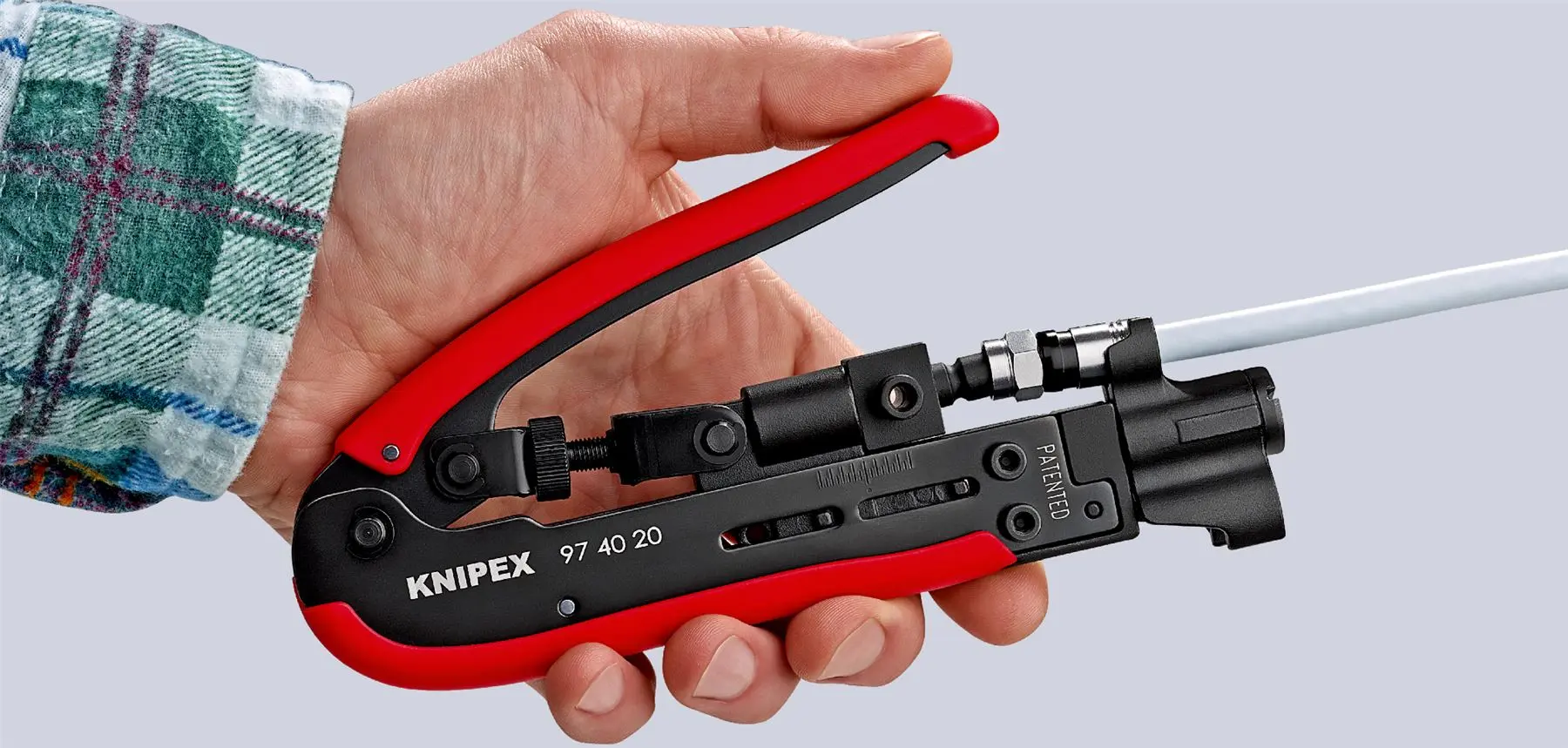 KNIPEX Compression Tool for Crimping F BNC RCA Connectors 175mm 97 40 20 SB - Image 3