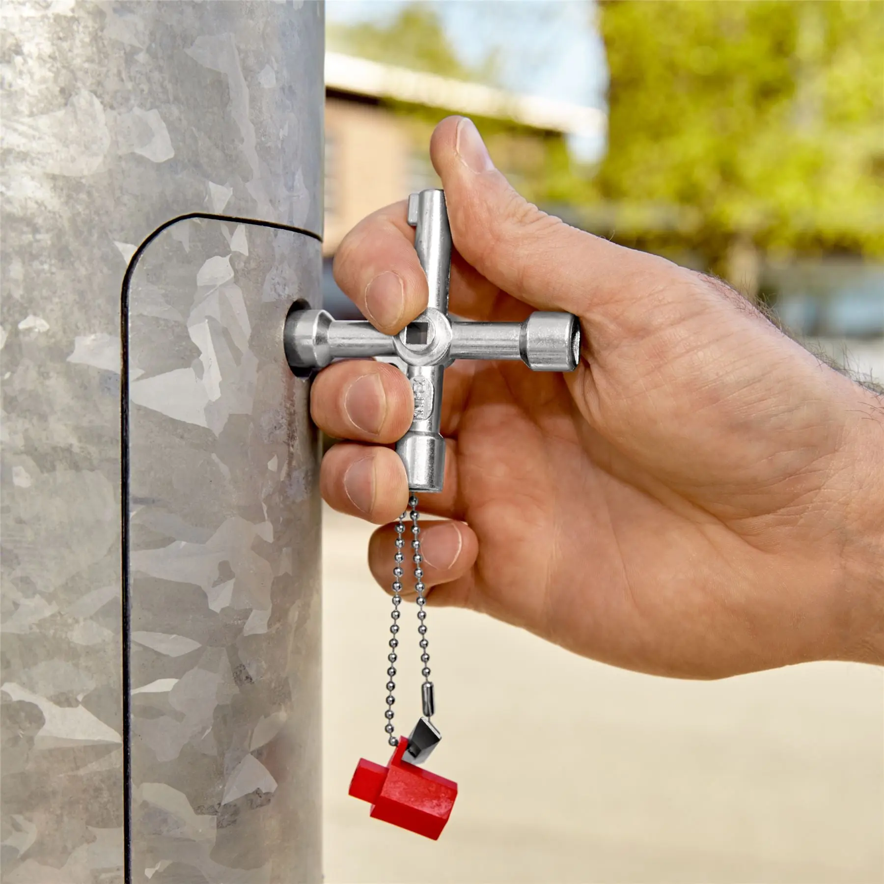 Knipex Control Cabinet Key for Standard Cabinets and Shut-Off Systems 76mm 00 11 03 - Image 3