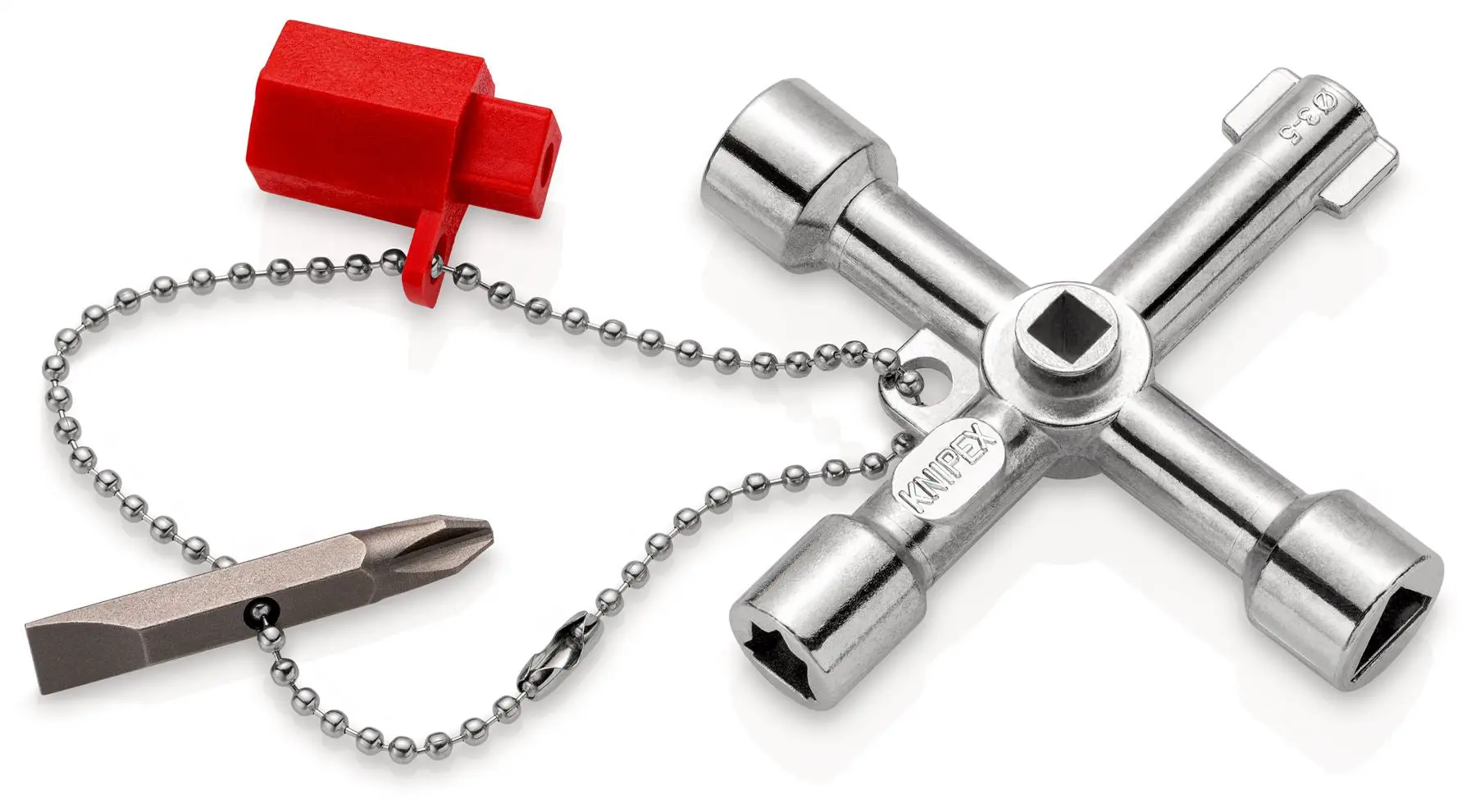 Knipex Control Cabinet Key for Standard Cabinets and Shut-Off Systems 76mm 00 11 03 - Image 9
