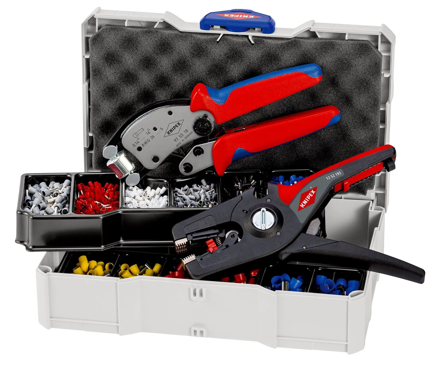 KNIPEX Crimp Assortment for Wire Ferrules Twistor and PreciStrip16 in TANOS Mini Systainer 97 90 14
