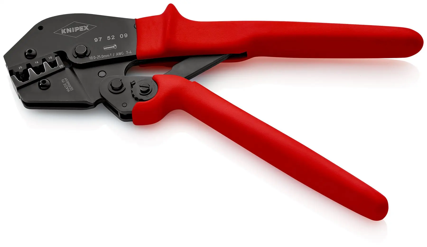 KNIPEX Crimping Pliers 250mm 10 16 25mm² Non Slip Plastic Grips 97 52 09 - Image 2