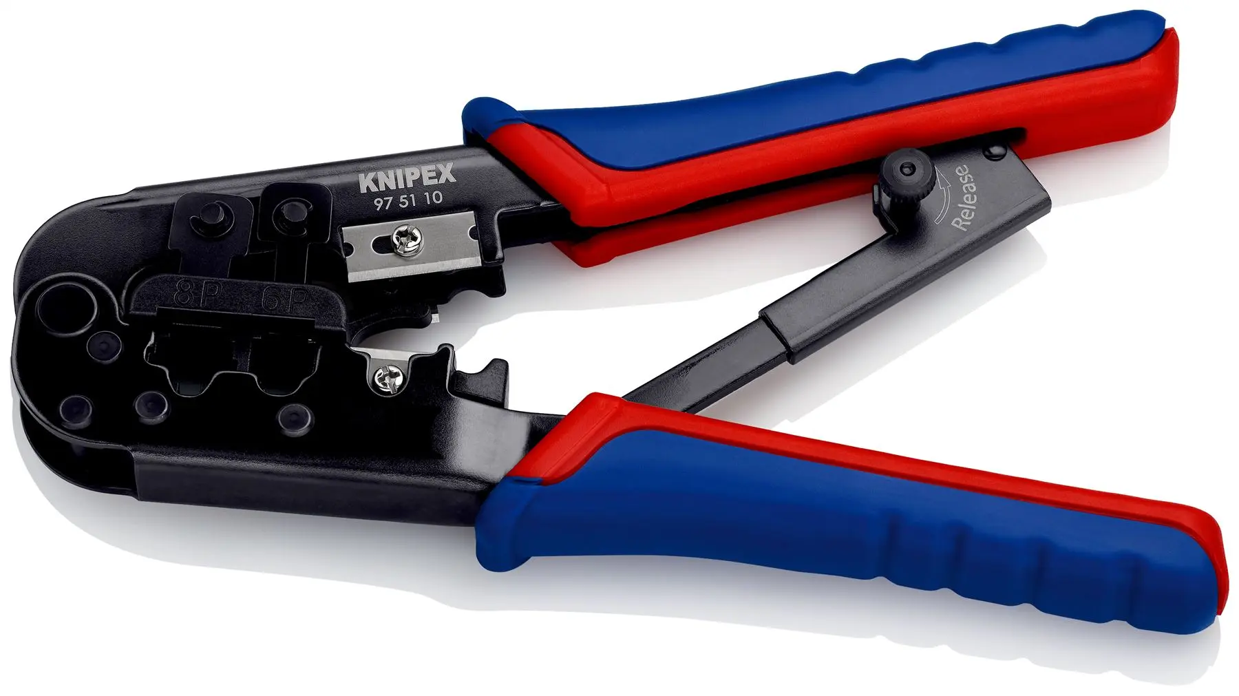 Knipex Crimping Pliers for Western Plugs 190mm Multi Component Grips 97 51 10 SB - Image 2