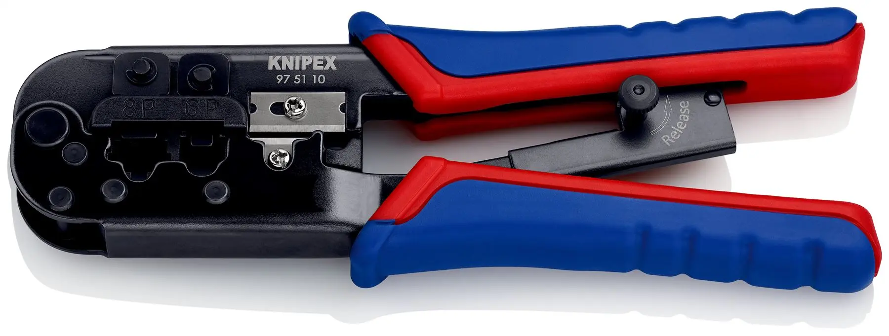 Knipex Crimping Pliers for Western Plugs 190mm Multi Component Grips 97 51 10 SB - Image 3