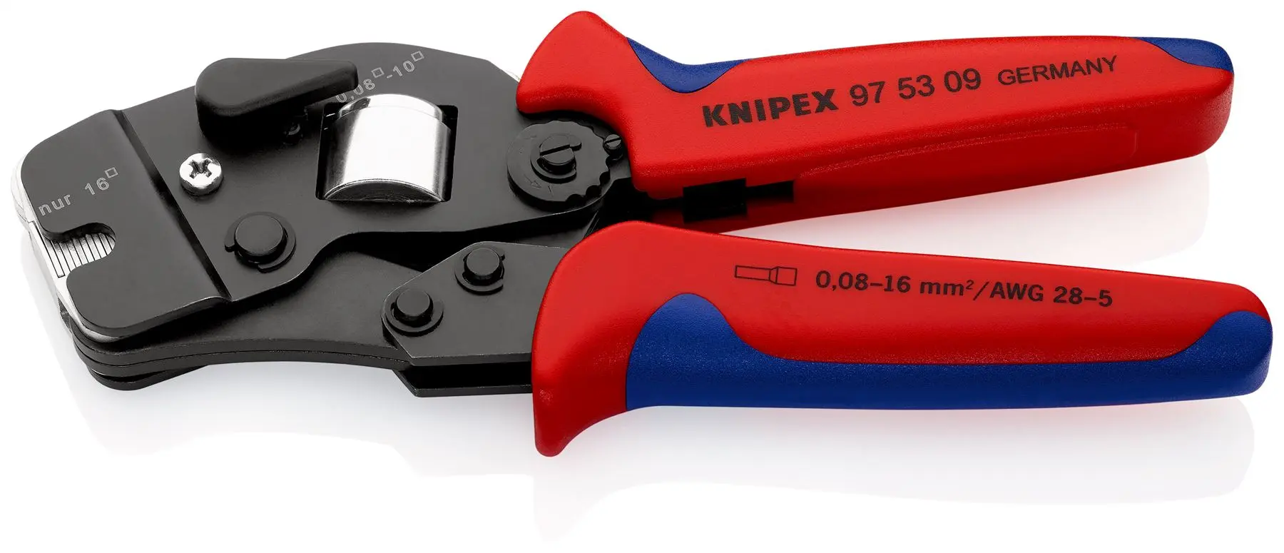 Knipex Crimping Pliers Self Adjusting for Wire Ferrules with Front Loading Multi Component Grips 97 53 09 - Image 5